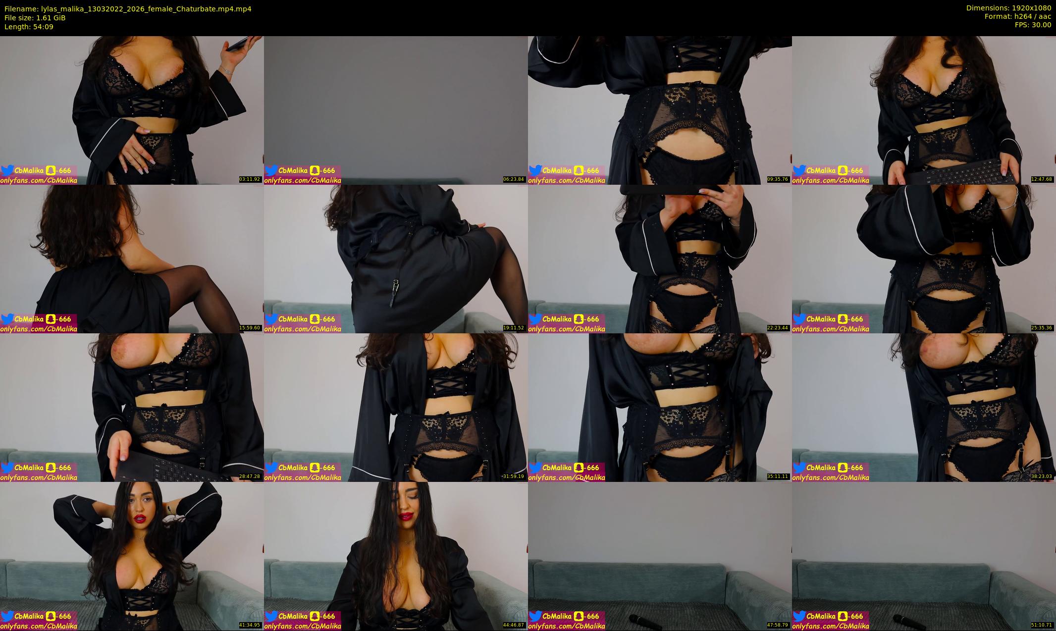 lylas_malika — 55 minute Chaturbate female cam show recording, 1080p, Mar 13, 2022