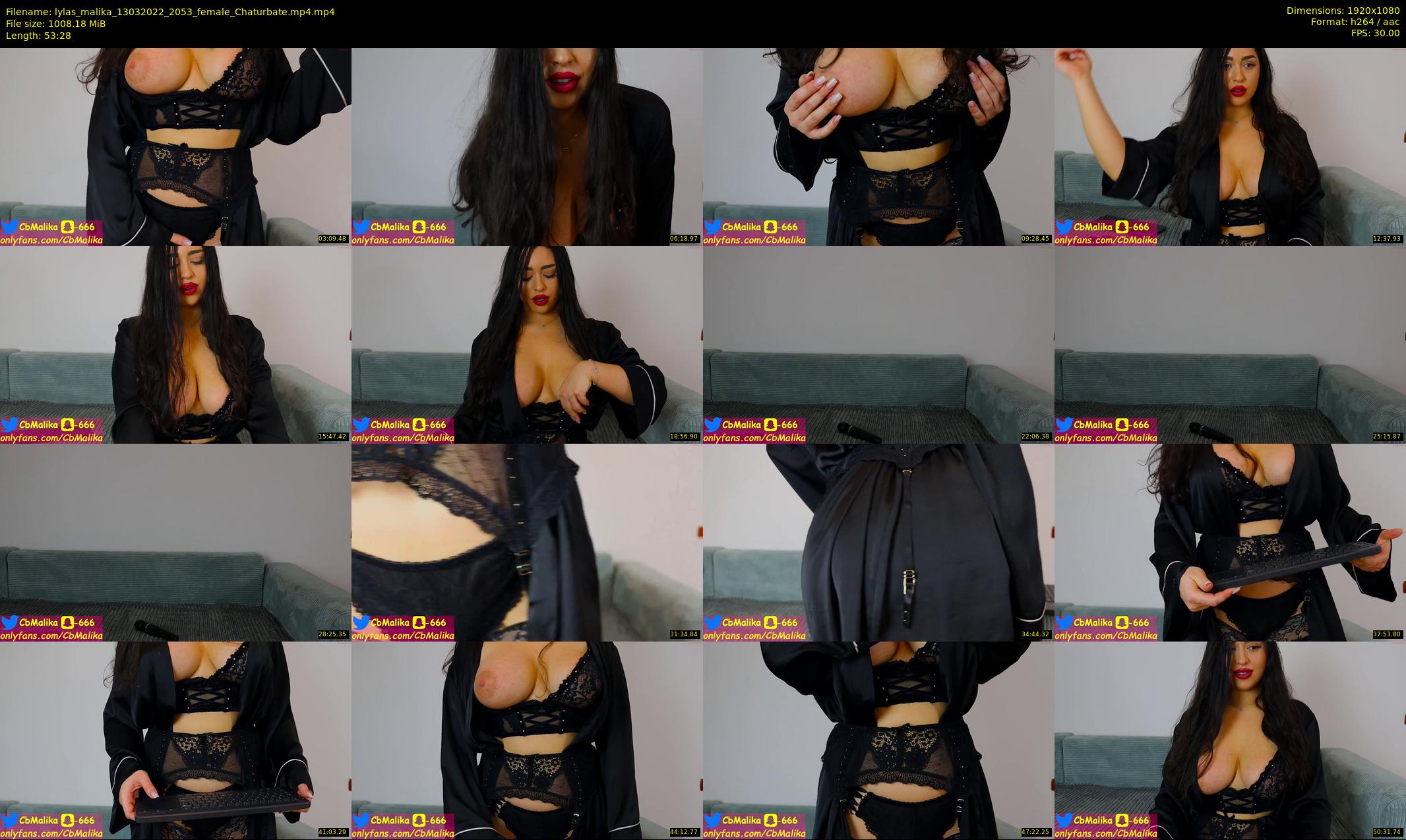 lylas_malika — 54 minute Chaturbate female cam show recording, 1080p, Mar 13, 2022