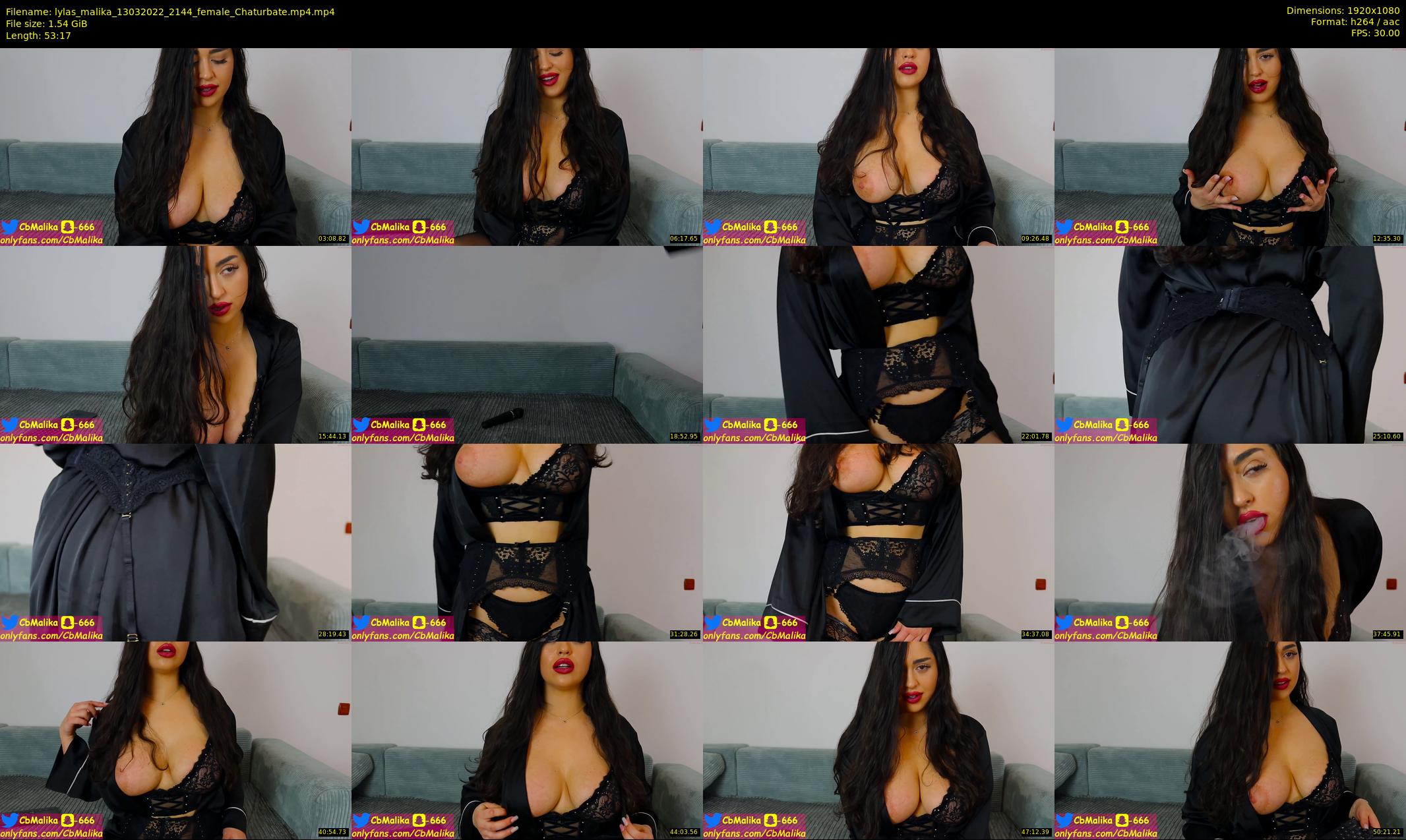 lylas_malika — 54 minute Chaturbate female cam show recording, 1080p, Mar 13, 2022