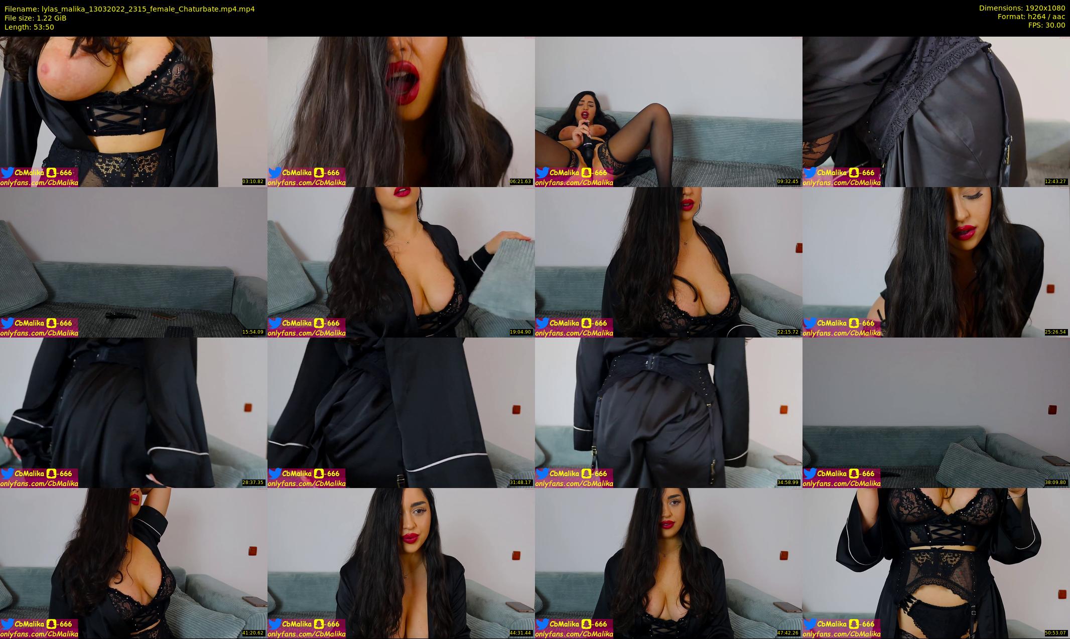 lylas_malika — 54 minute Chaturbate female cam show recording, 1080p, Mar 13, 2022