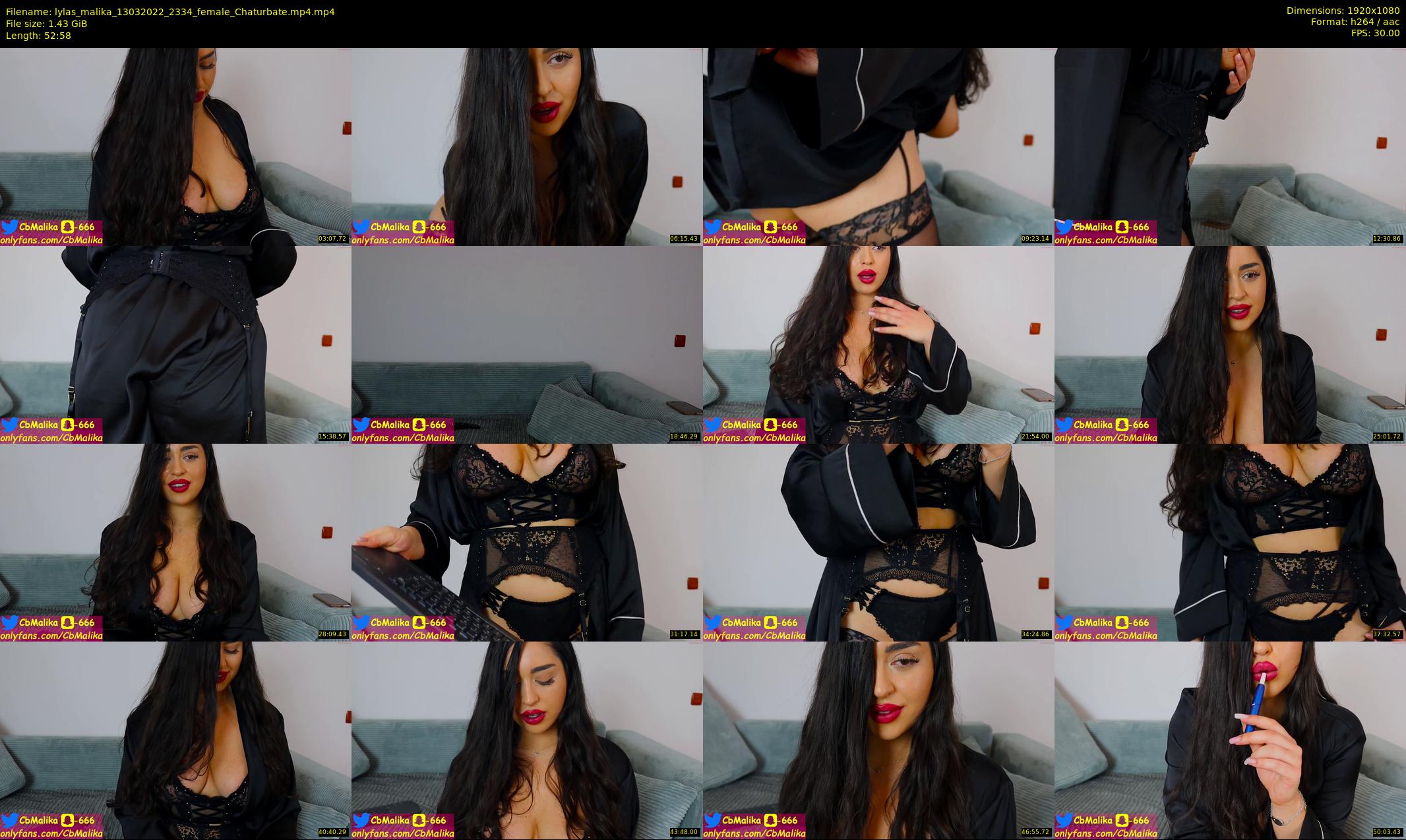lylas_malika — 53 minute Chaturbate female cam show recording, 1080p, Mar 13, 2022