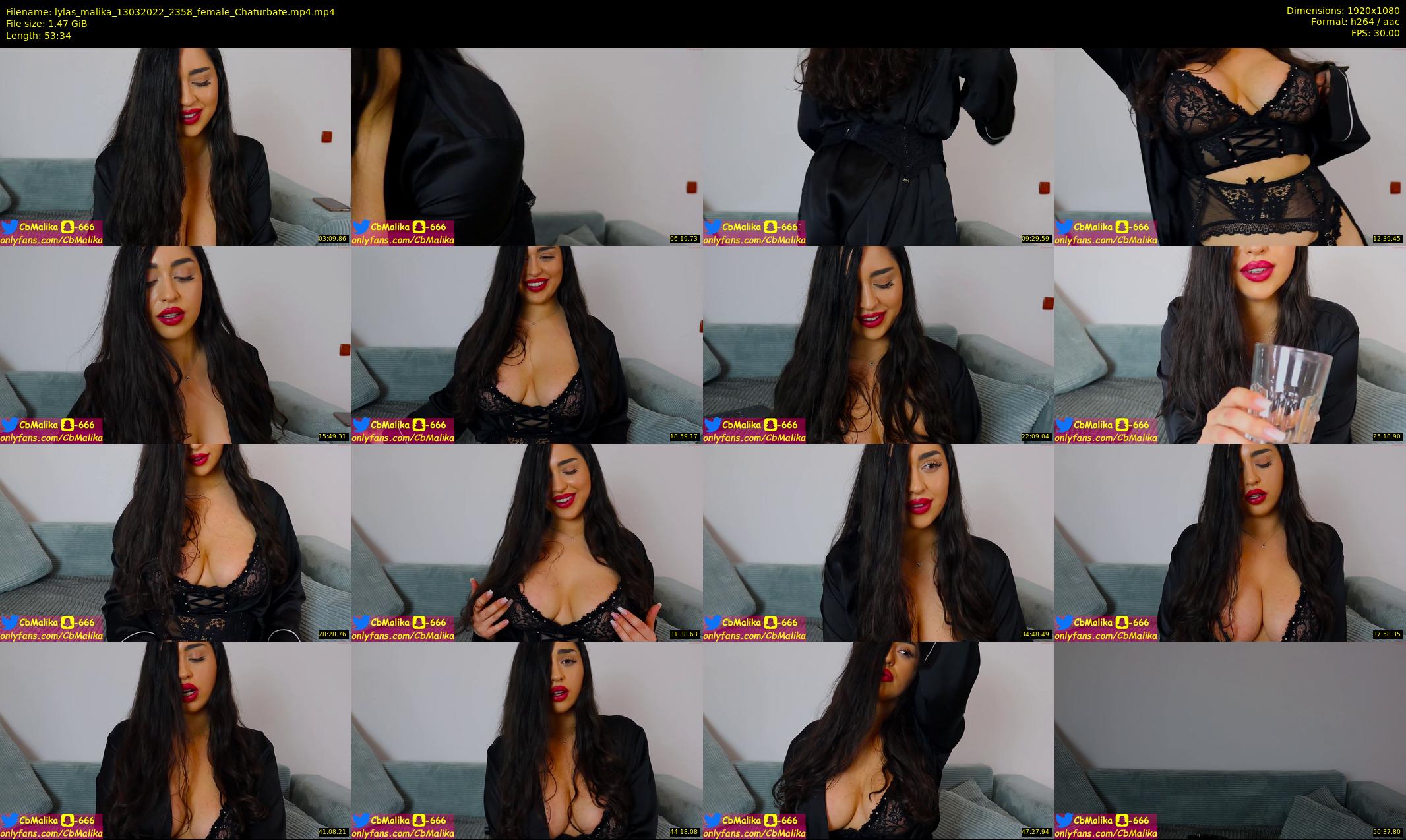 lylas_malika — 54 minute Chaturbate female cam show recording, 1080p, Mar 13, 2022