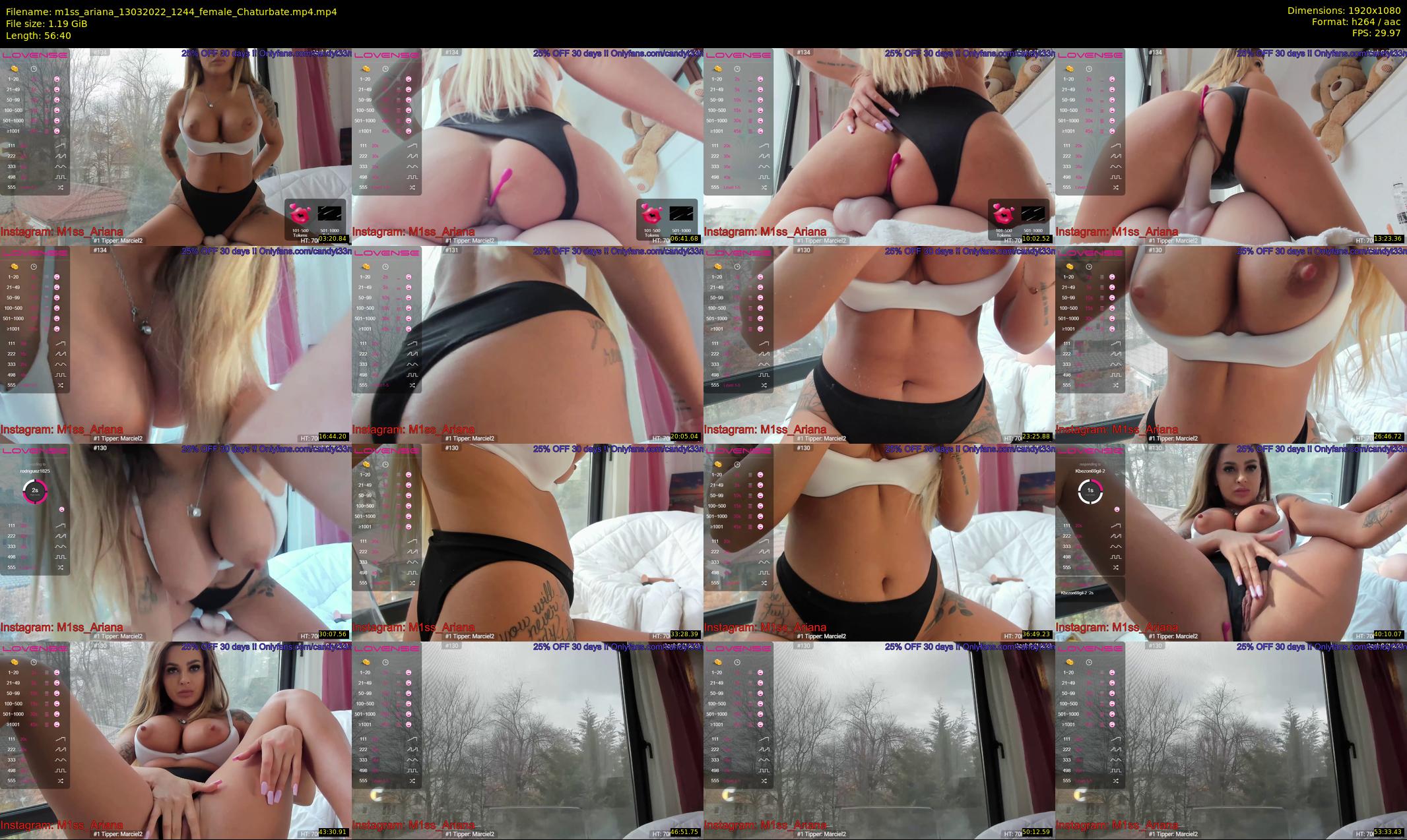 m1ss_ariana — 57 minute Chaturbate female cam show recording, 1080p, Mar 13, 2022