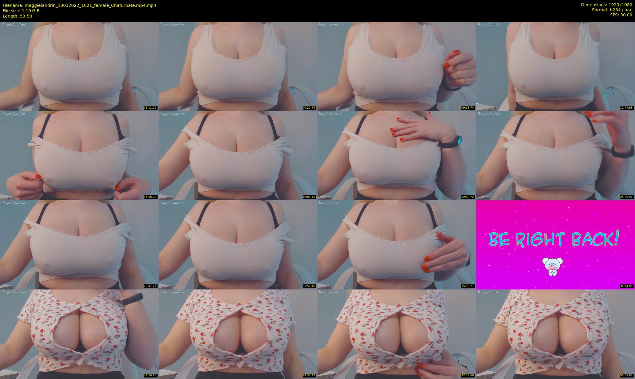 maggielandrin — 54 minute Chaturbate female cam show recording, 1080p, Mar 13, 2022