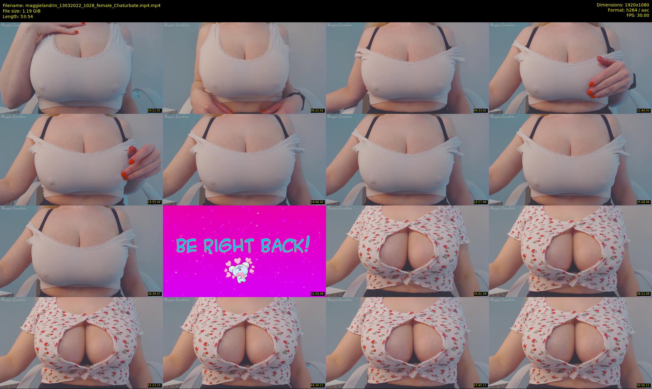 maggielandrin — 54 minute Chaturbate female cam show recording, 1080p, Mar 13, 2022