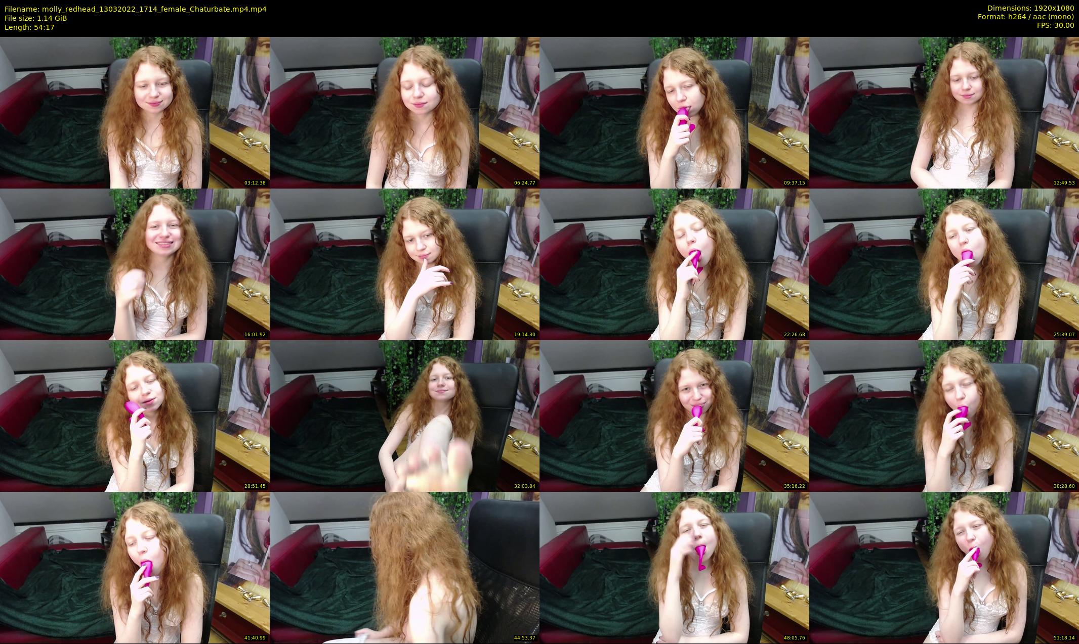 molly_redhead — 55 minute Chaturbate female cam show recording, 1080p, Mar 13, 2022
