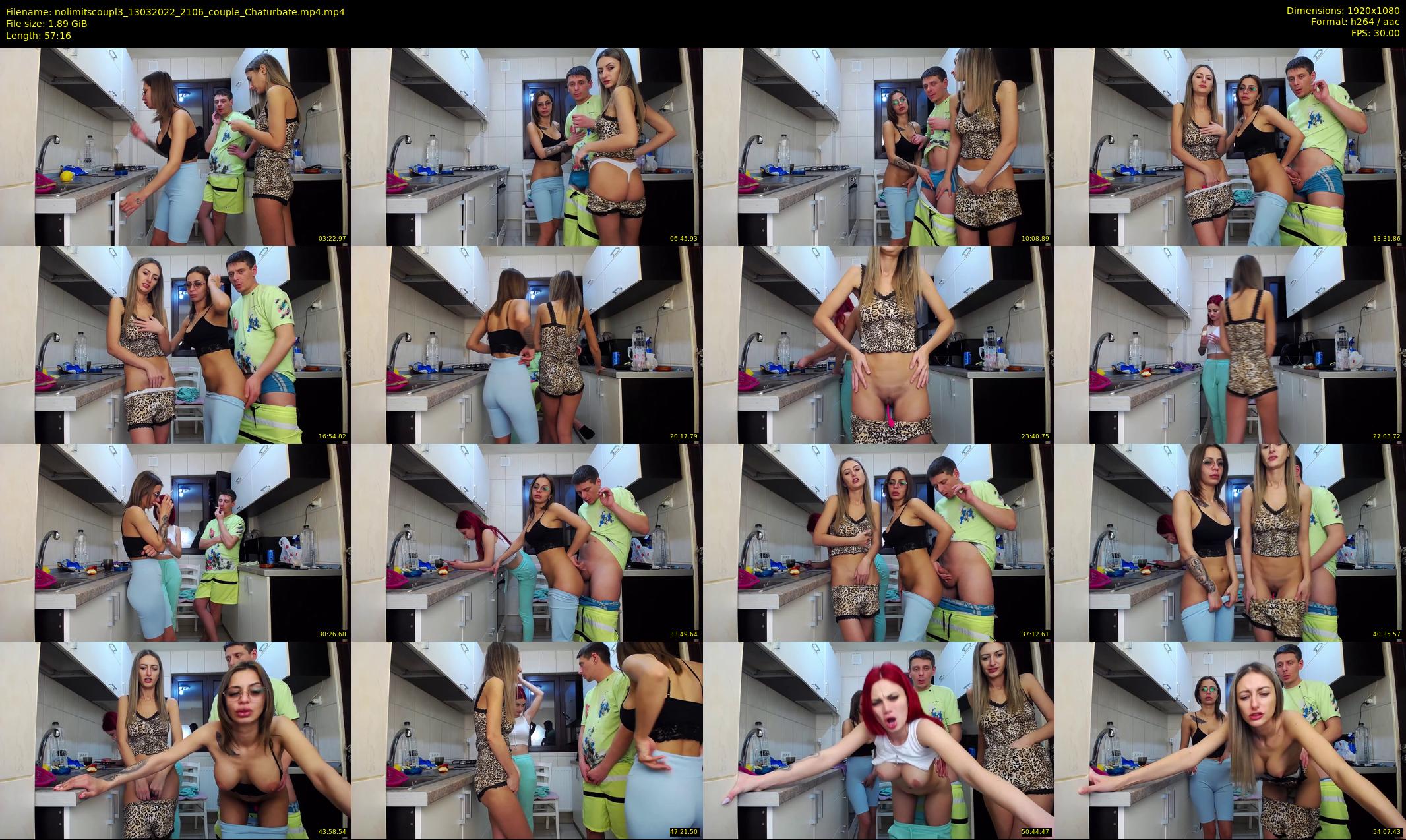 nolimitscoupl3 — 58 minute Chaturbate couple cam show recording, 1080p, Mar 13, 2022