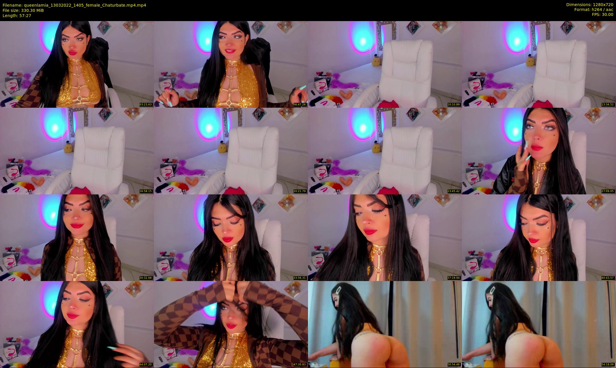 queenlamia — 58 minute Chaturbate female cam show recording, 720p, Mar 13, 2022