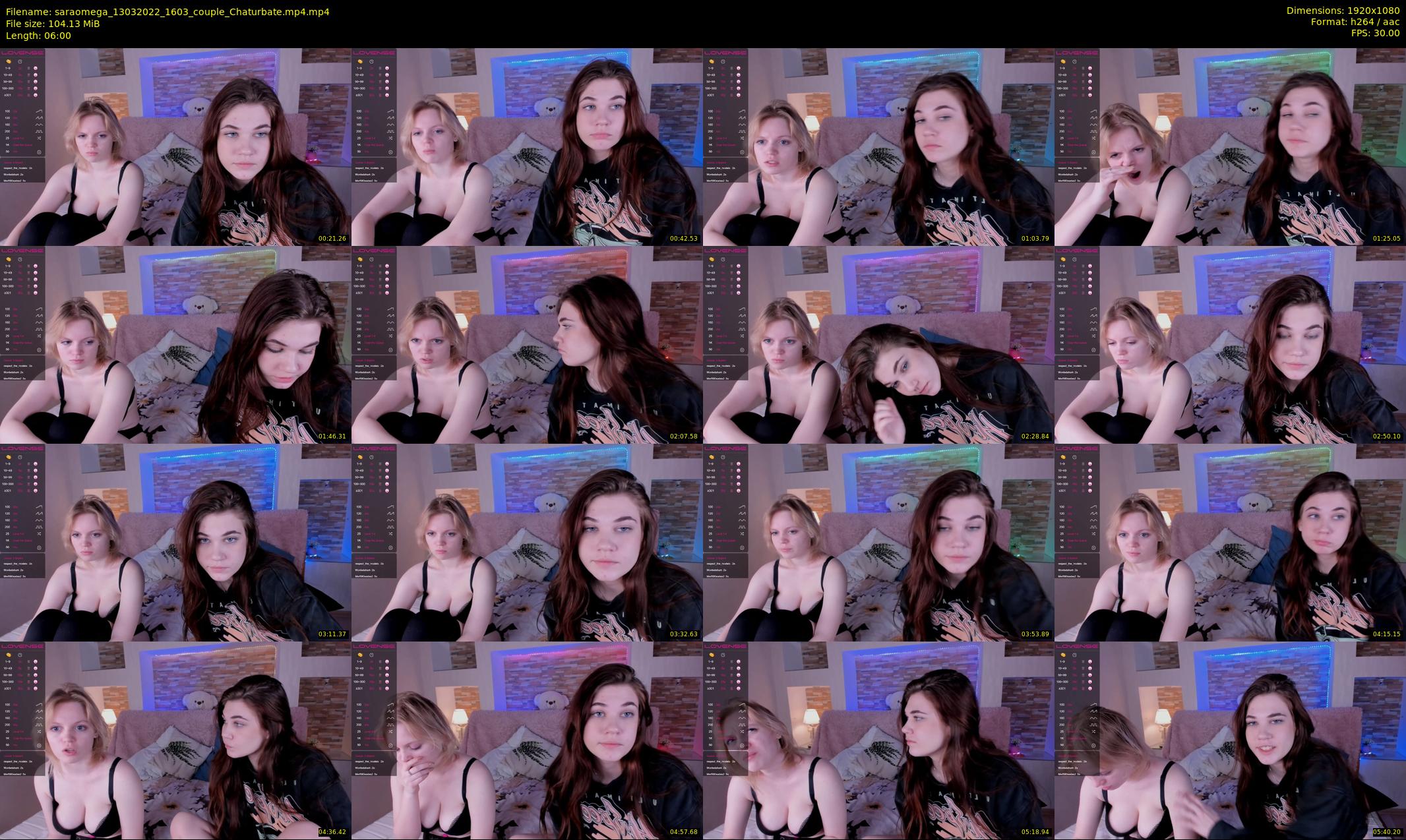 saraomega — 6 minute Chaturbate couple cam show recording, 1080p, Mar 13, 2022