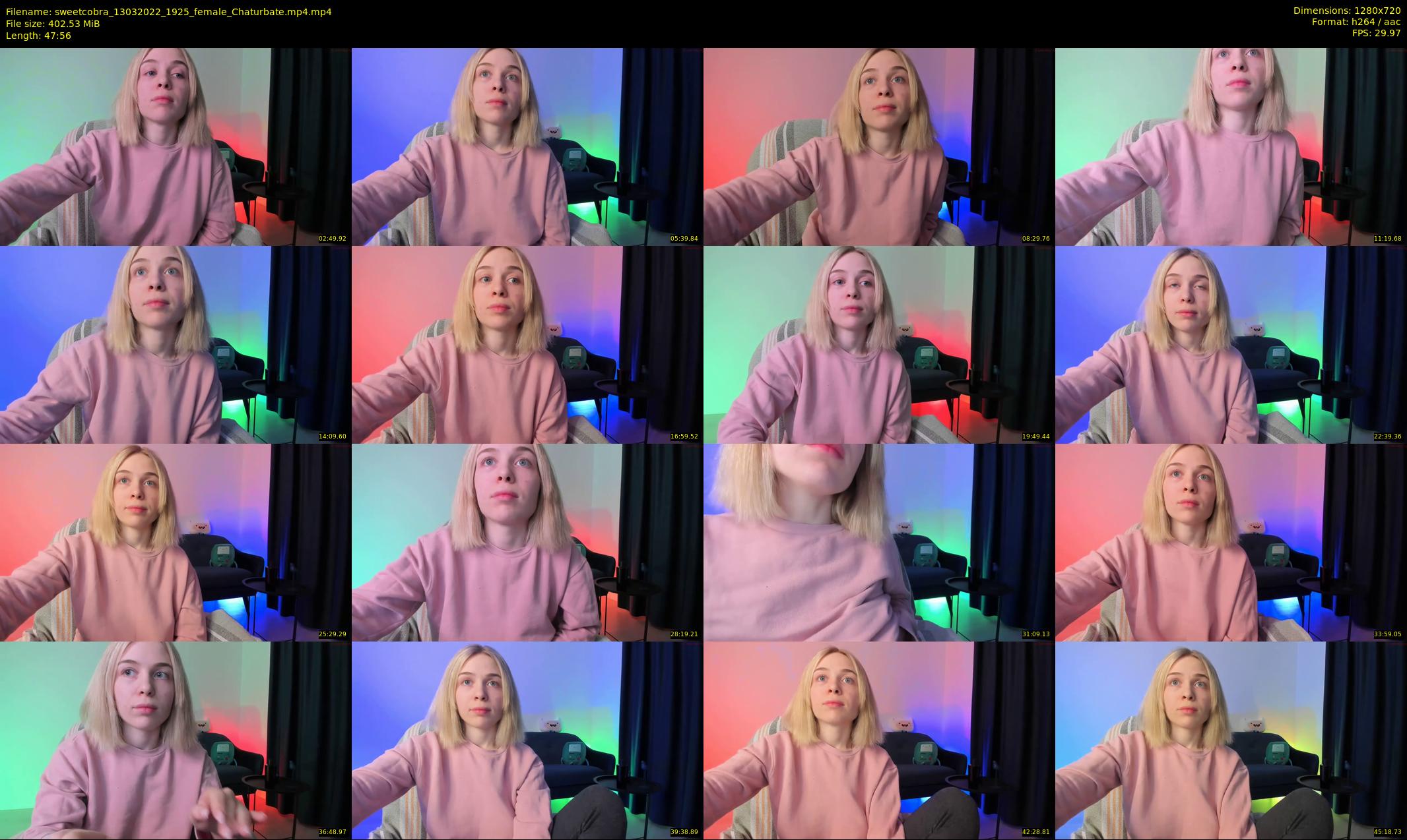 sweetcobra — 48 minute Chaturbate female cam show recording, 720p, Mar 13, 2022