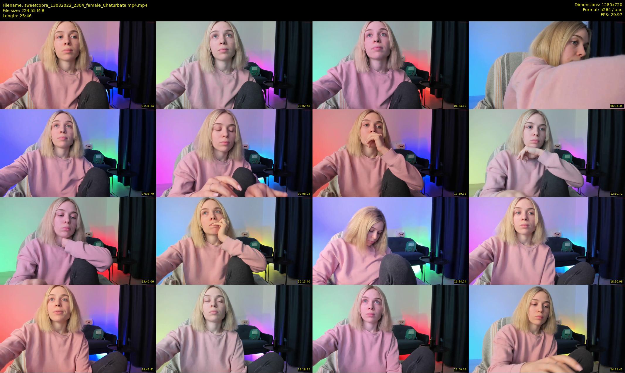 sweetcobra — 26 minute Chaturbate female cam show recording, 720p, Mar 13, 2022