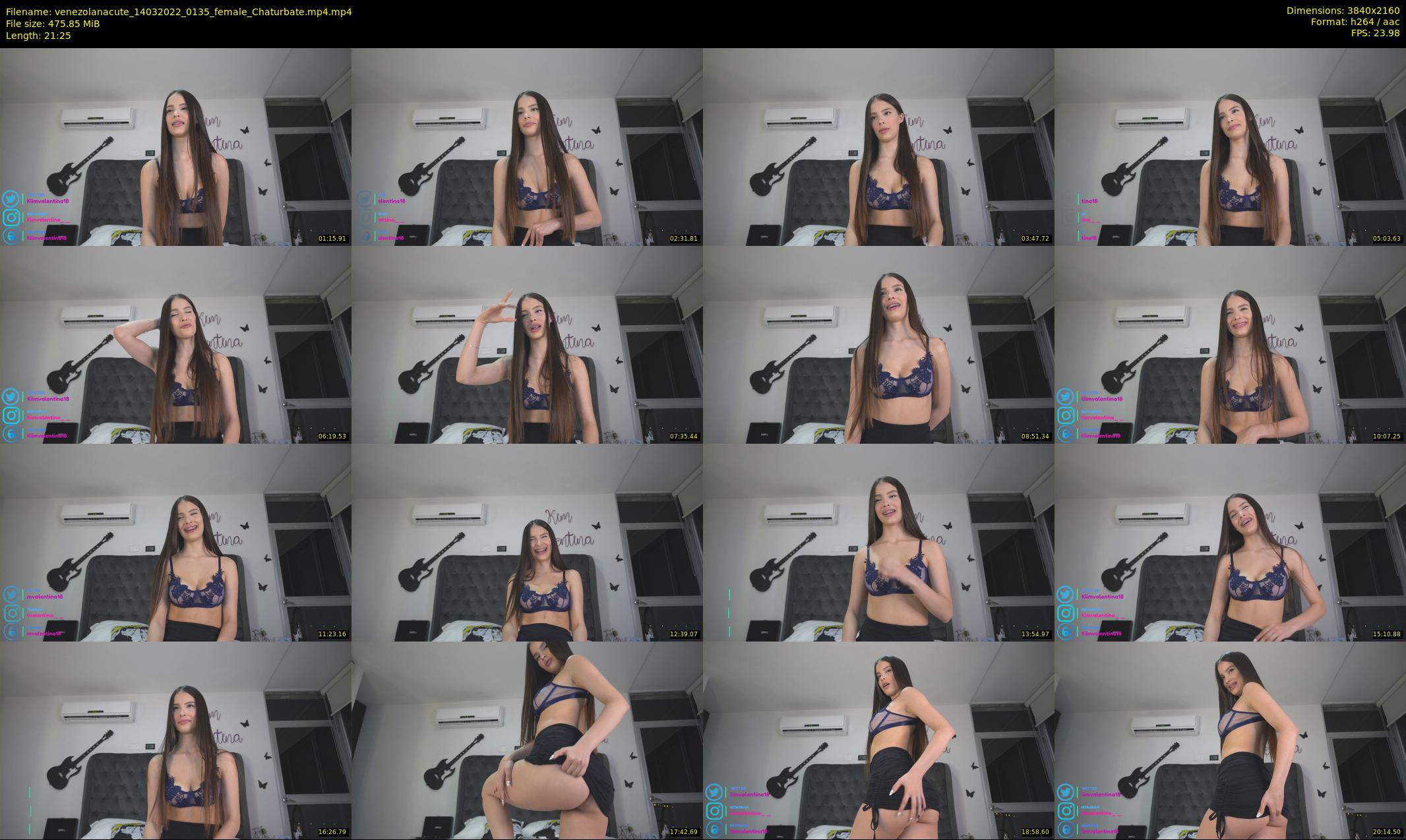venezolanacute — 22 minute Chaturbate female cam show recording, 4K, Mar 14, 2022