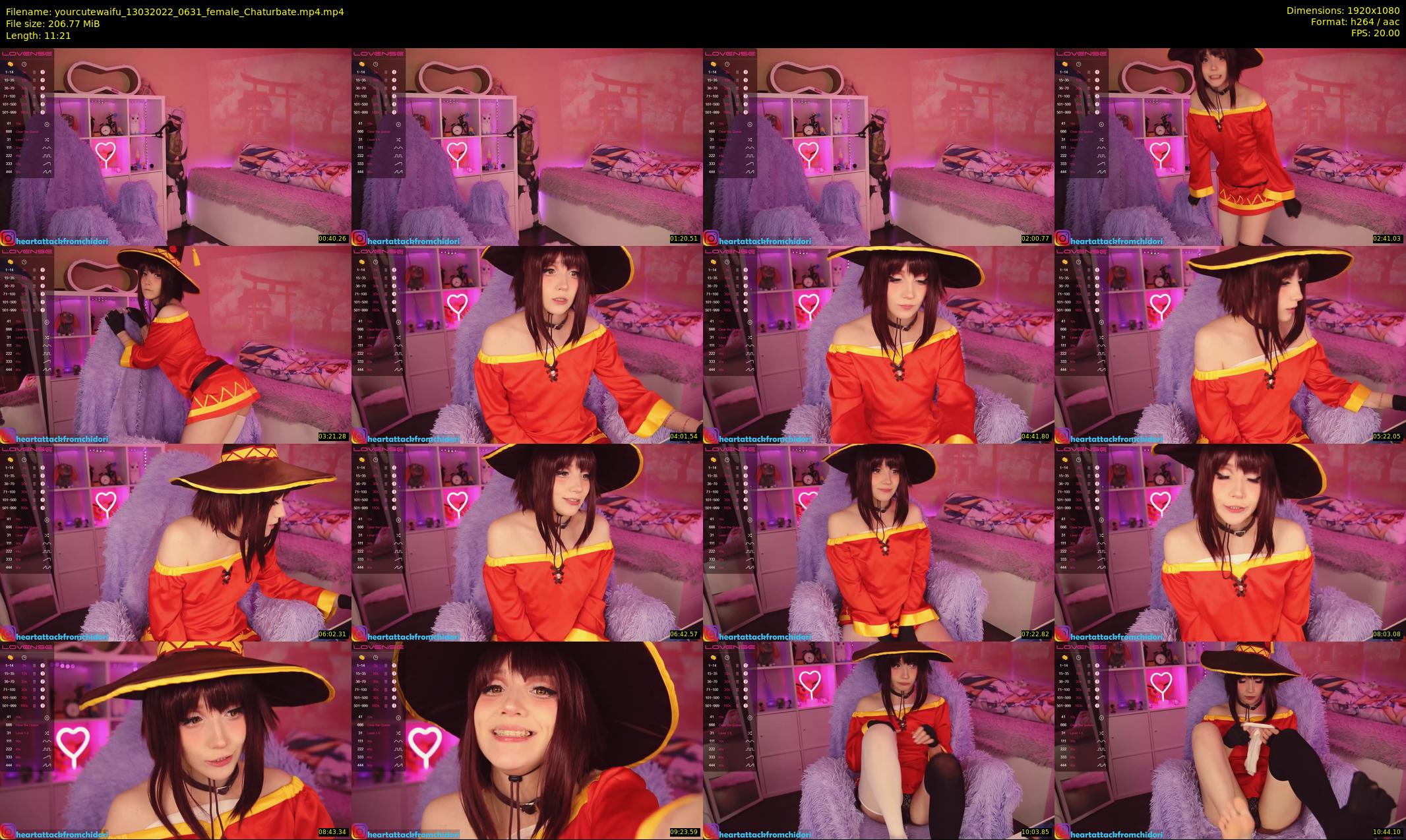 yourcutewaifu — 12 minute Chaturbate female cam show recording, 1080p, Mar 13, 2022