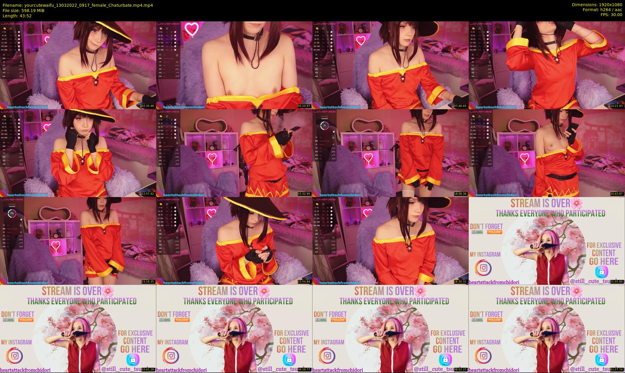 yourcutewaifu — 44 minute Chaturbate female cam show recording, 1080p, Mar 13, 2022
