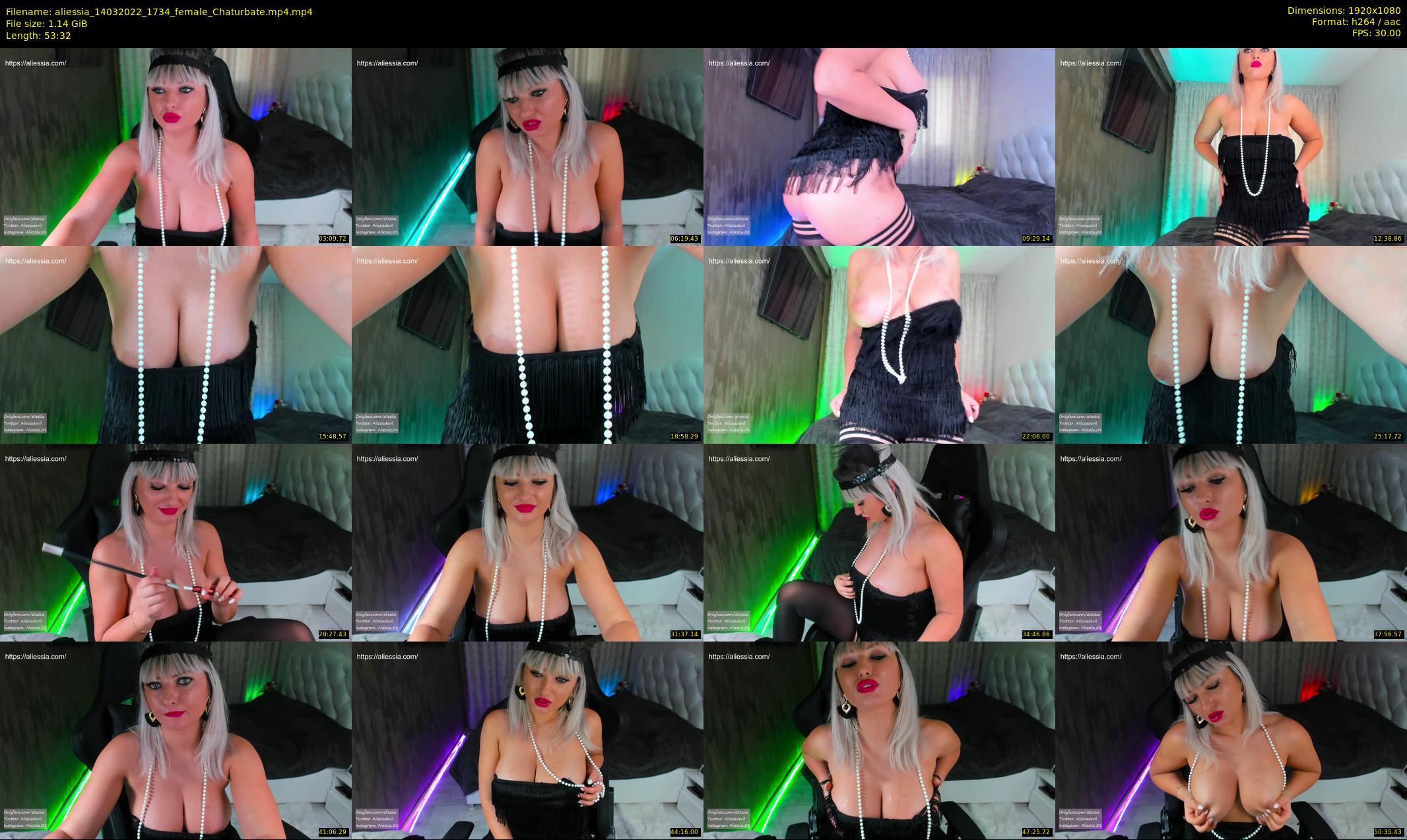 aliessia — 54 minute Chaturbate female cam show recording, 1080p, Mar 14, 2022