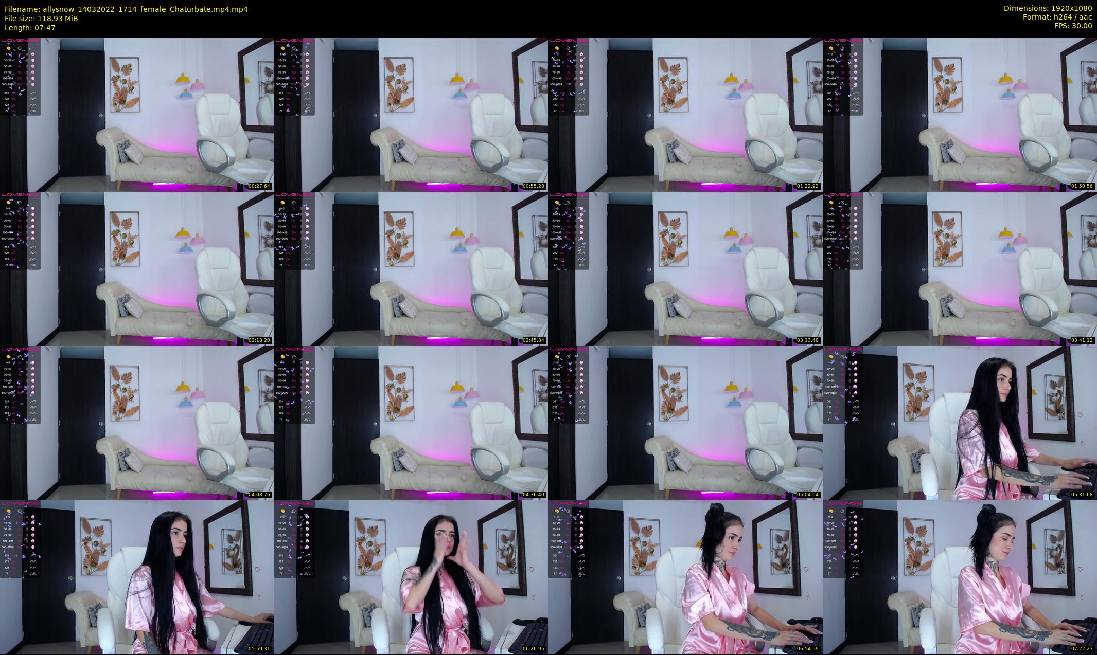 allysnow — 8 minute Chaturbate female cam show recording, 1080p, Mar 14, 2022