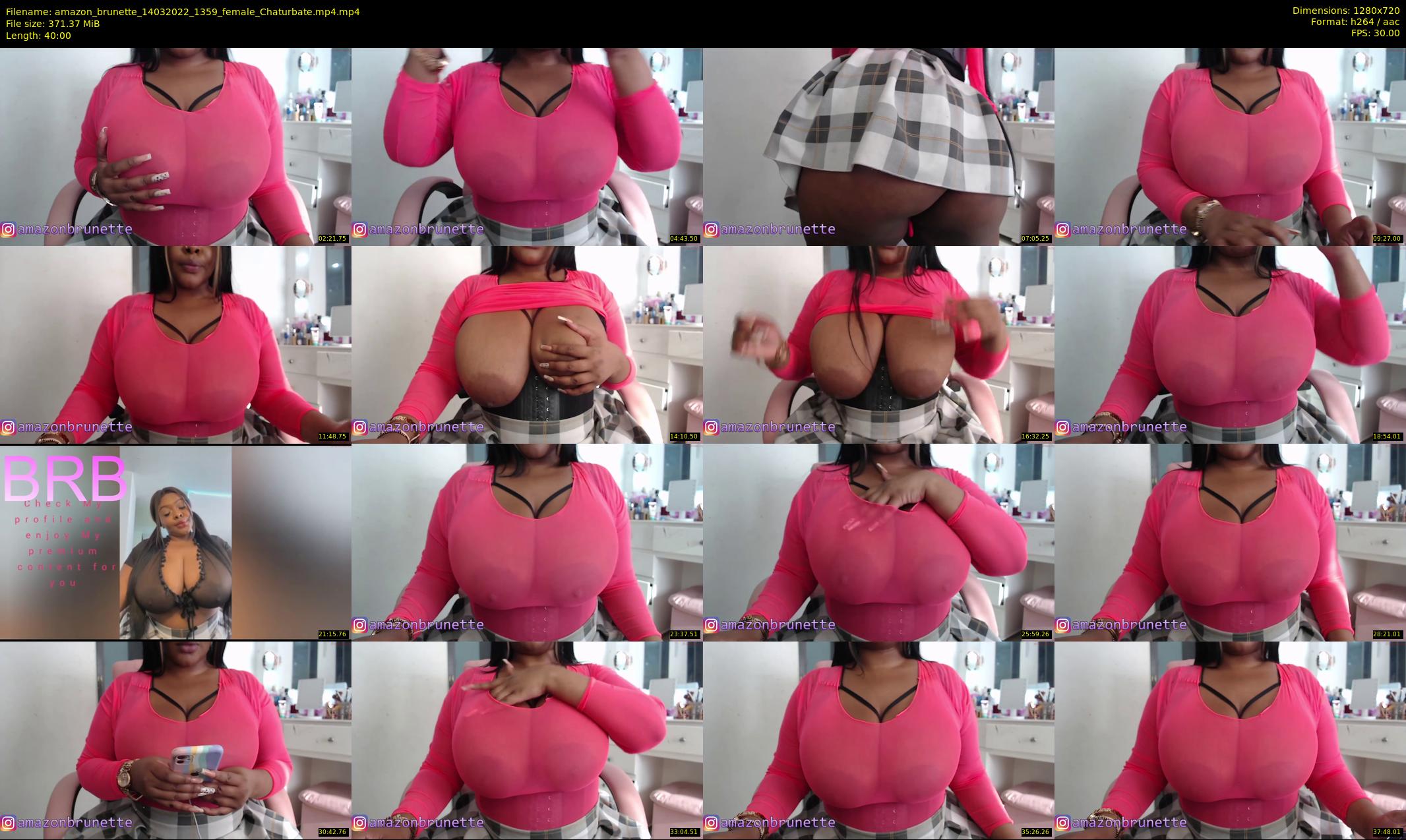 amazon_brunette — 40 minute Chaturbate female cam show recording, 720p, Mar 14, 2022