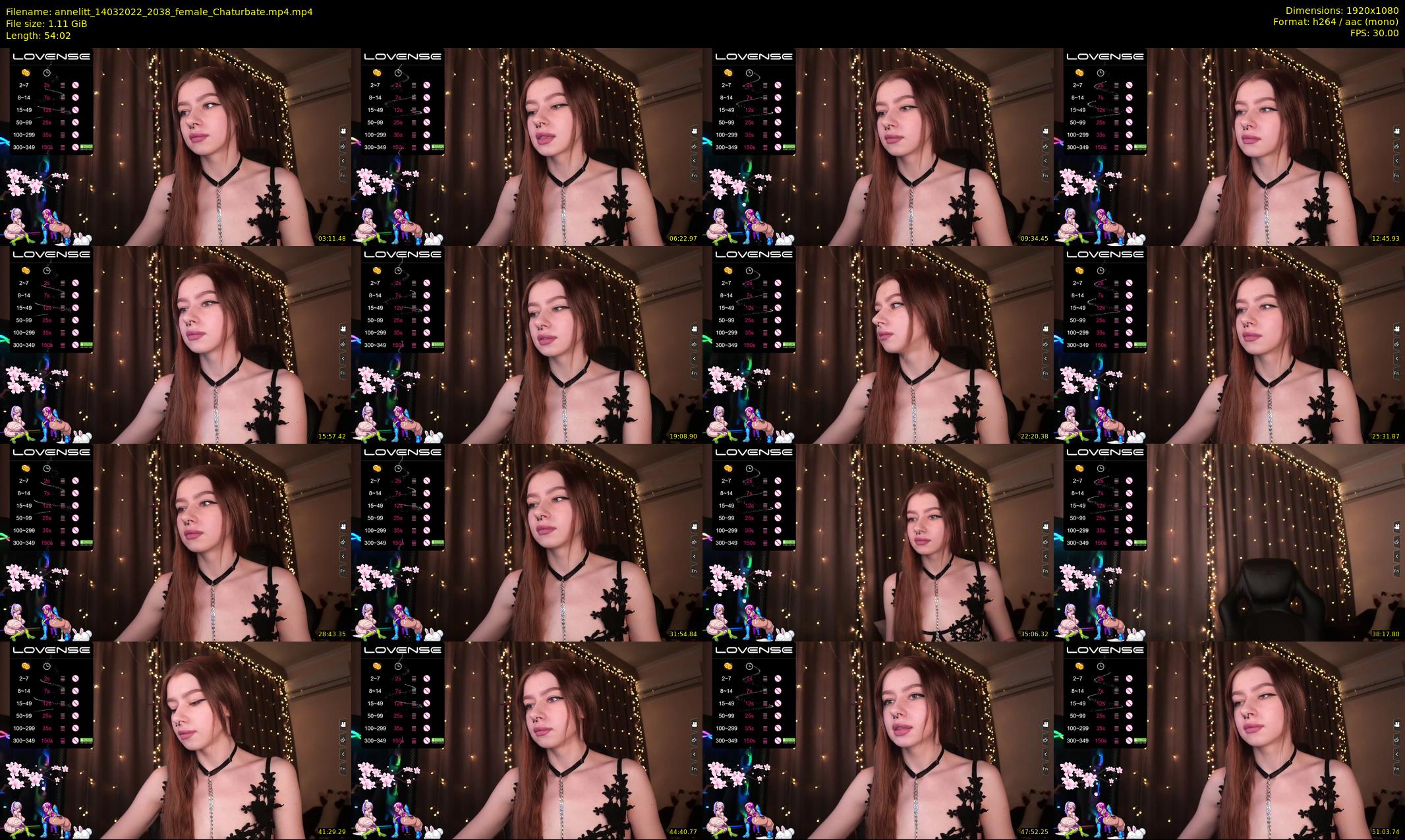 annelitt — 55 minute Chaturbate female cam show recording, 1080p, Mar 14, 2022