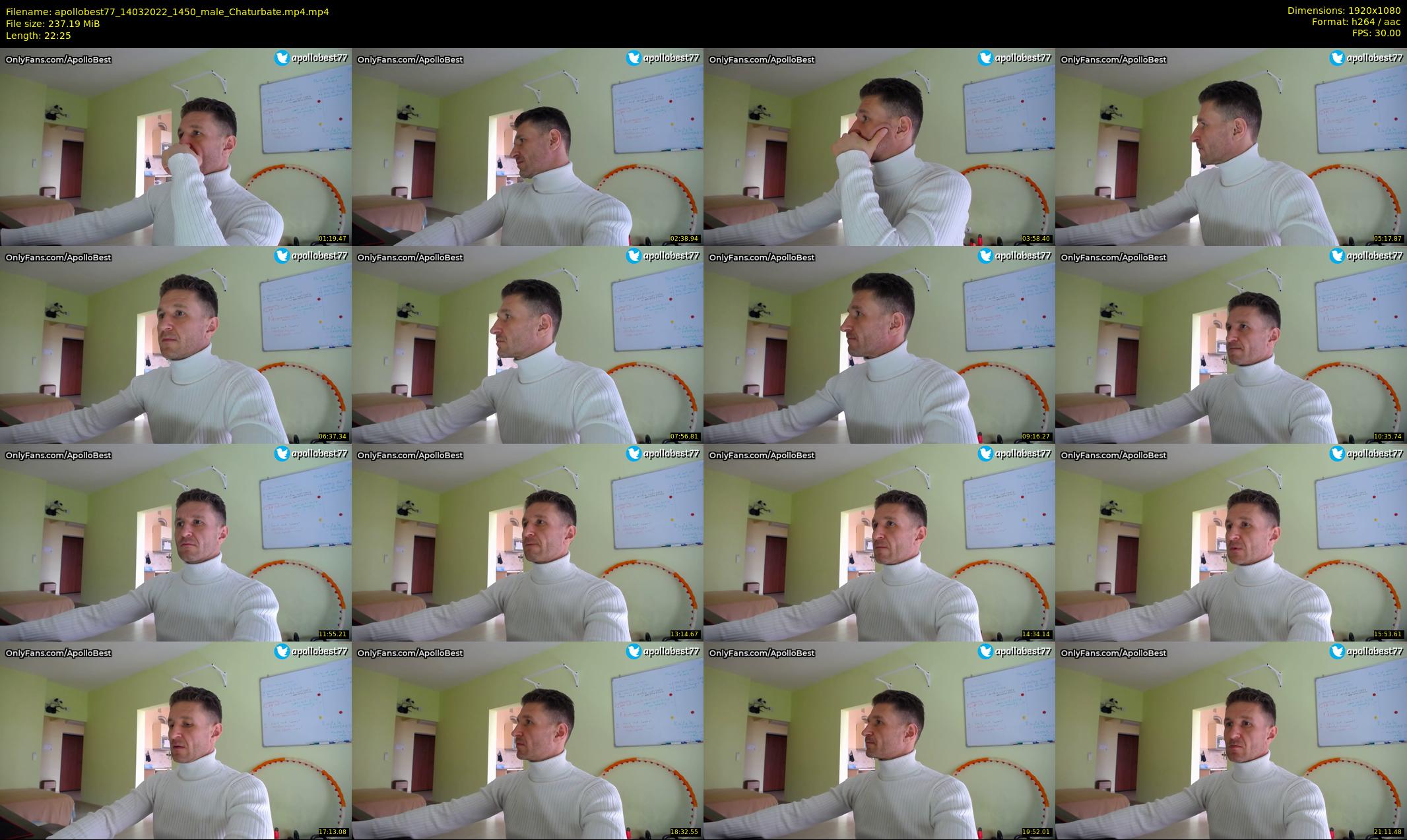 apollobest77 — 23 minute Chaturbate male cam show recording, 1080p, Mar 14, 2022