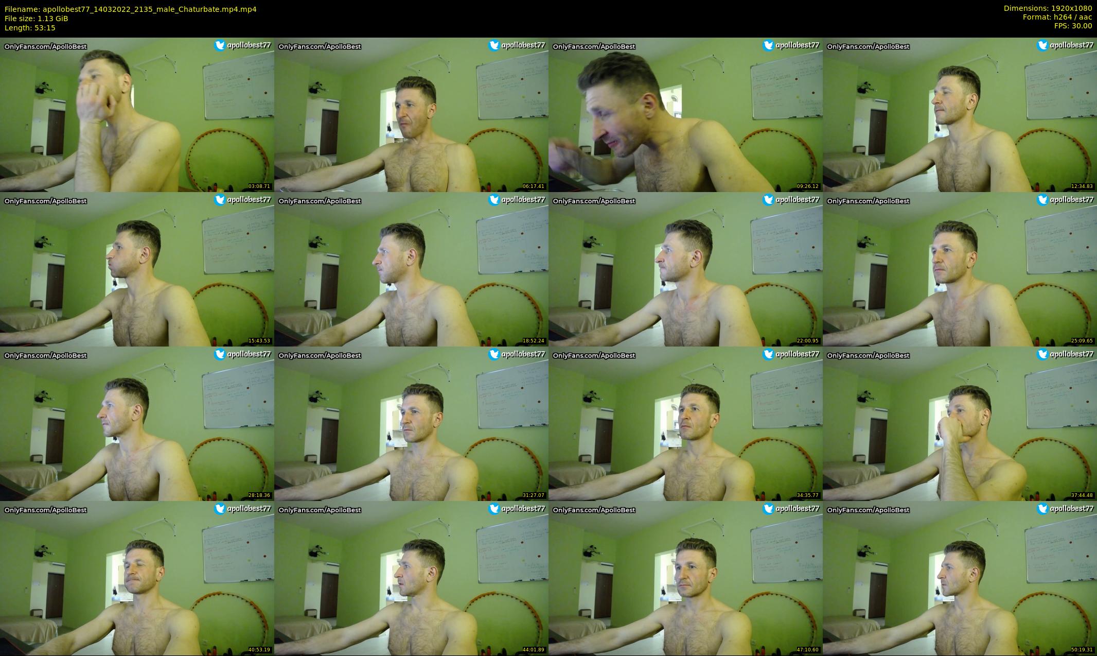 apollobest77 — 54 minute Chaturbate male cam show recording, 1080p, Mar 14, 2022