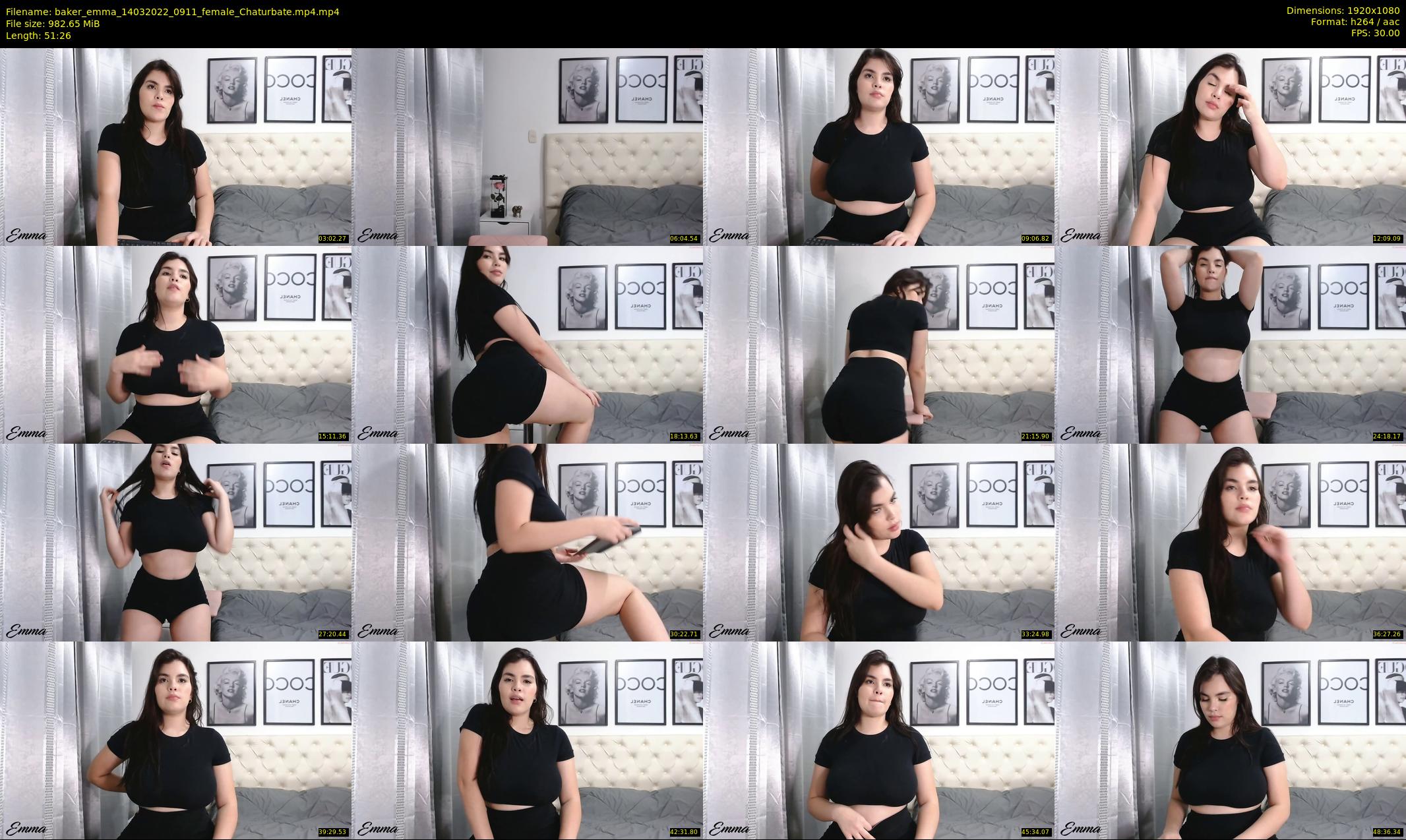 baker_emma — 52 minute Chaturbate female cam show recording, 1080p, Mar 14, 2022