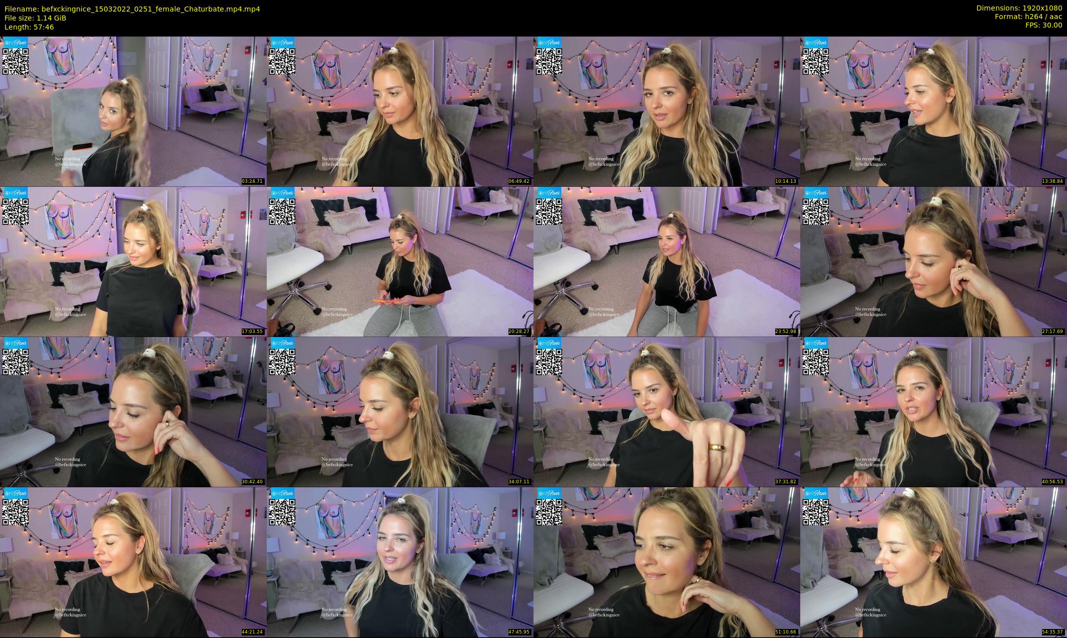 befxckingnice — 58 minute Chaturbate female cam show recording, 1080p, Mar 15, 2022