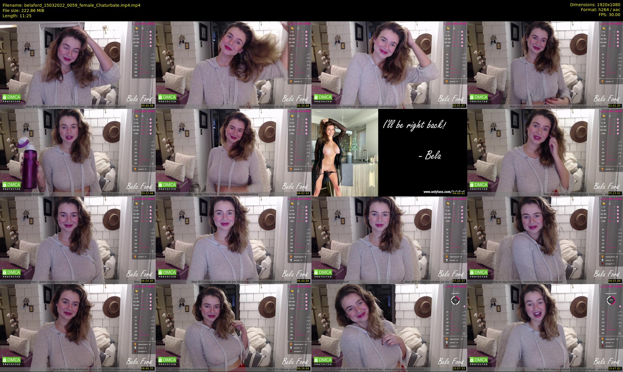 belaford — 12 minute Chaturbate female cam show recording, 1080p, Mar 15, 2022