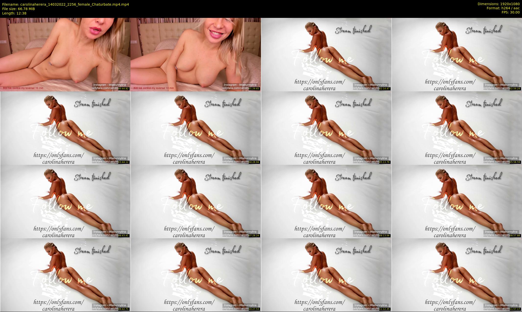 carolinaherera — 13 minute Chaturbate female cam show recording, 1080p, Mar 14, 2022