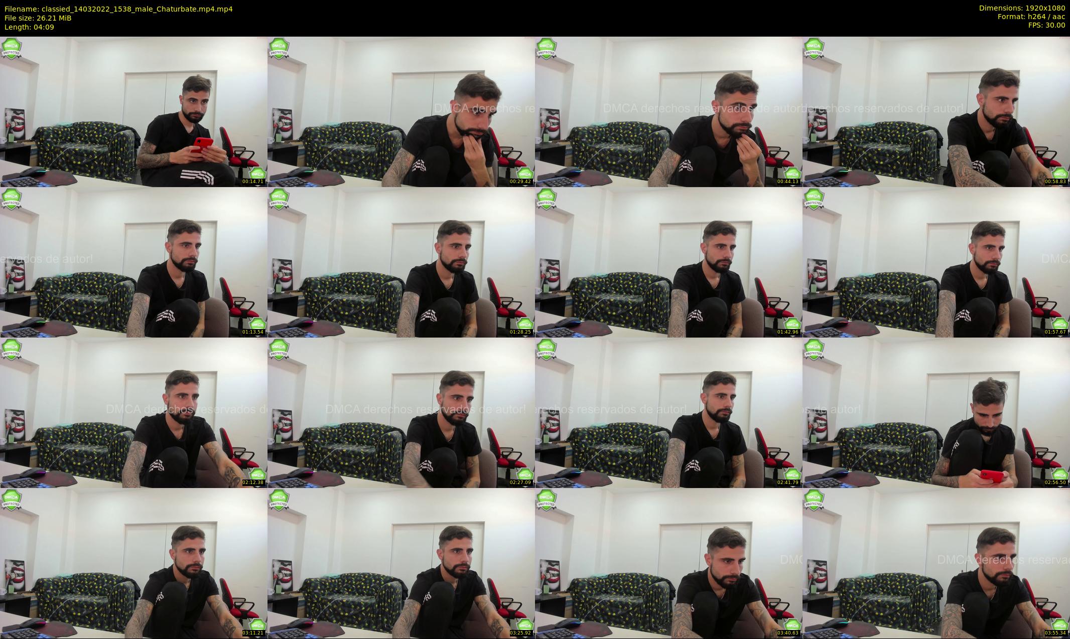 classied — 5 minute Chaturbate male cam show recording, 1080p, Mar 14, 2022