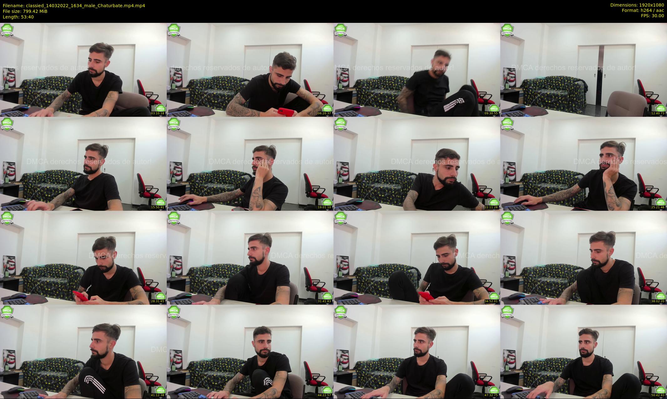 classied — 54 minute Chaturbate male cam show recording, 1080p, Mar 14, 2022
