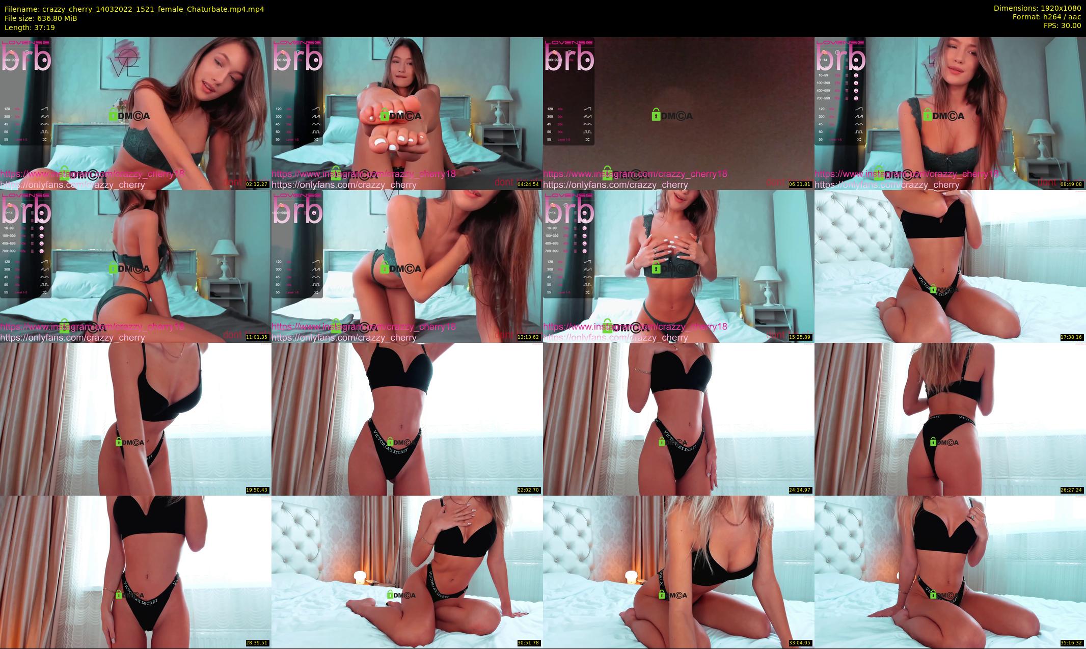 crazzy_cherry — 38 minute Chaturbate female cam show recording, 1080p, Mar 14, 2022