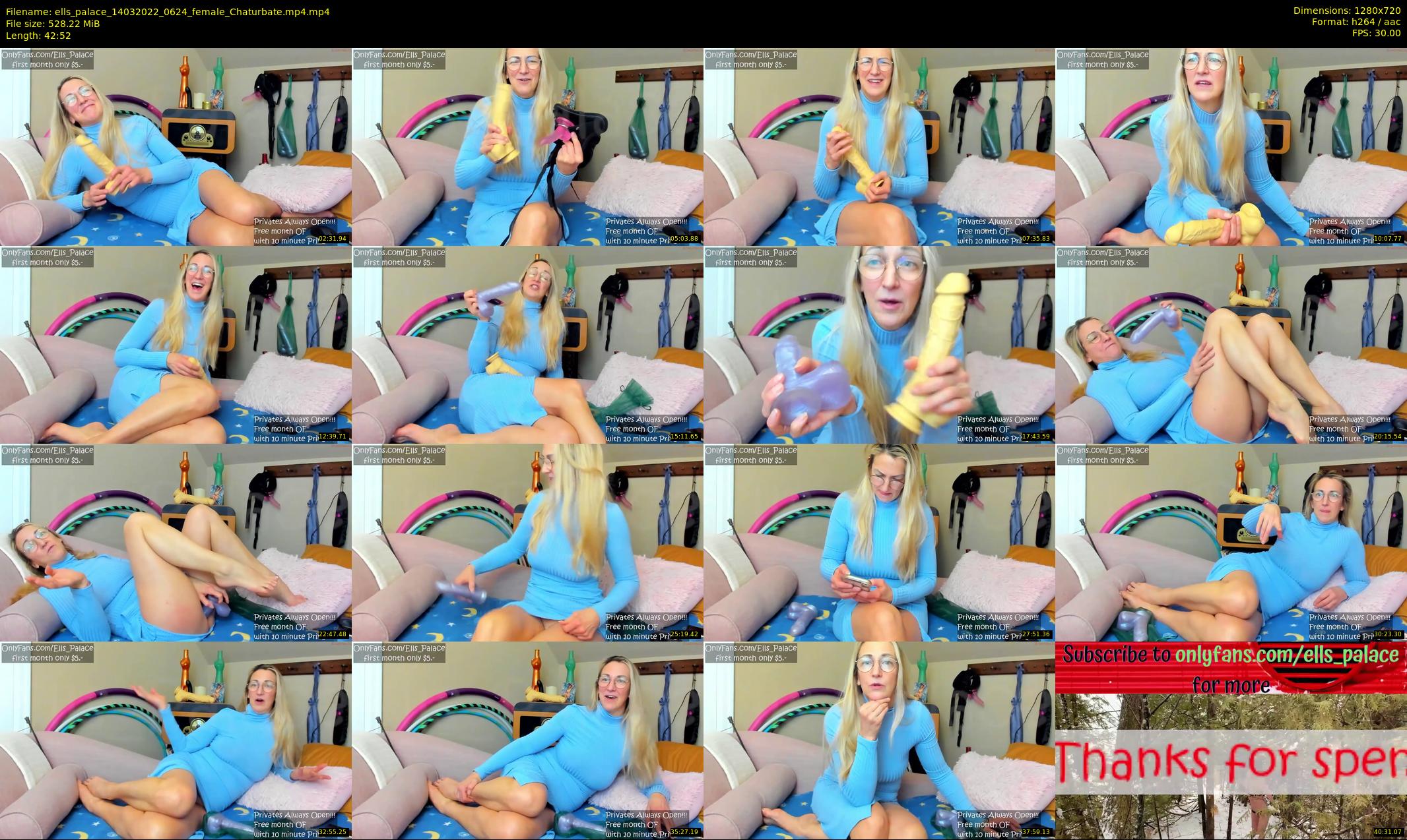 ells_palace — 43 minute Chaturbate female cam show recording, 720p, Mar 14, 2022
