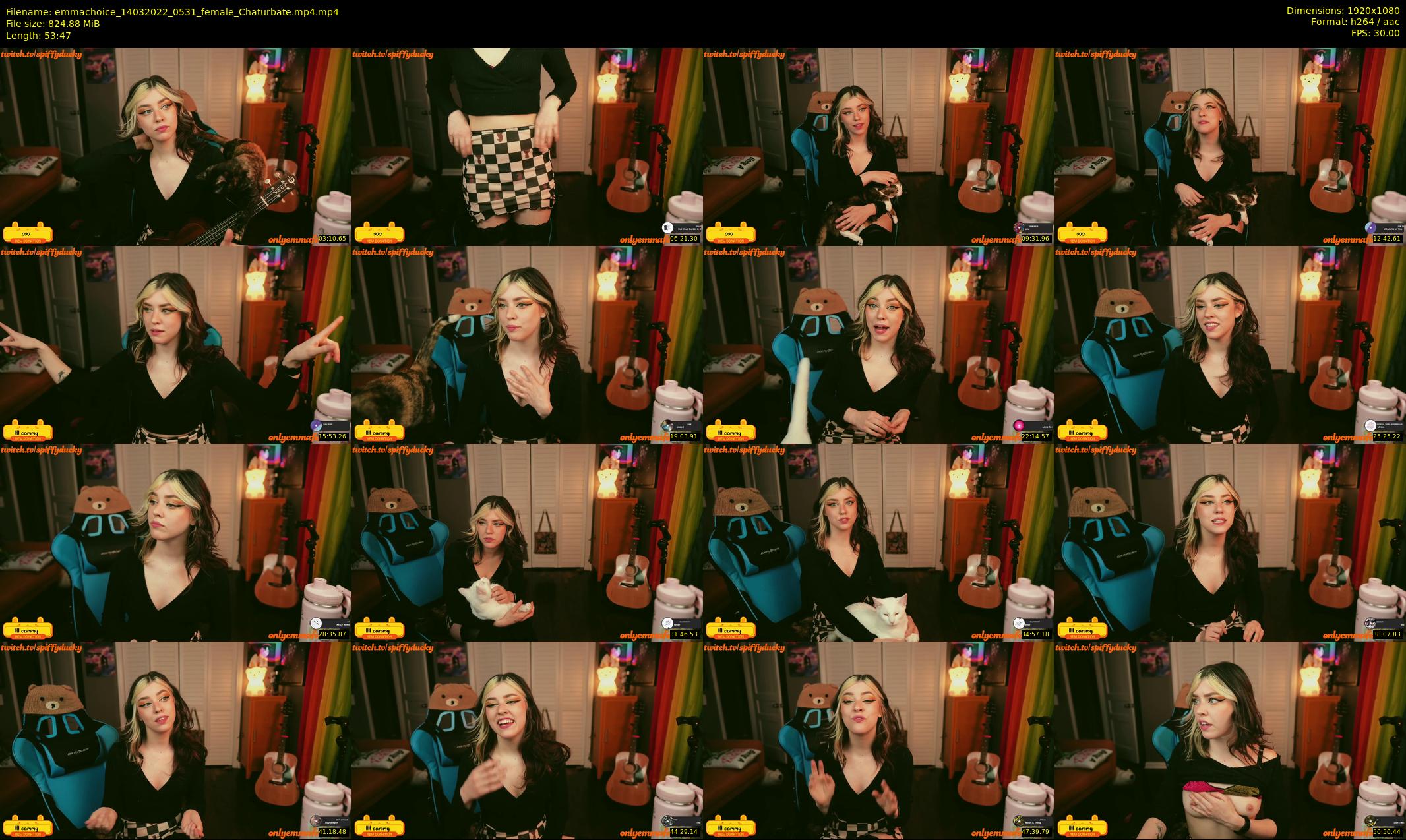 emmachoice — 54 minute Chaturbate female cam show recording, 1080p, Mar 14, 2022