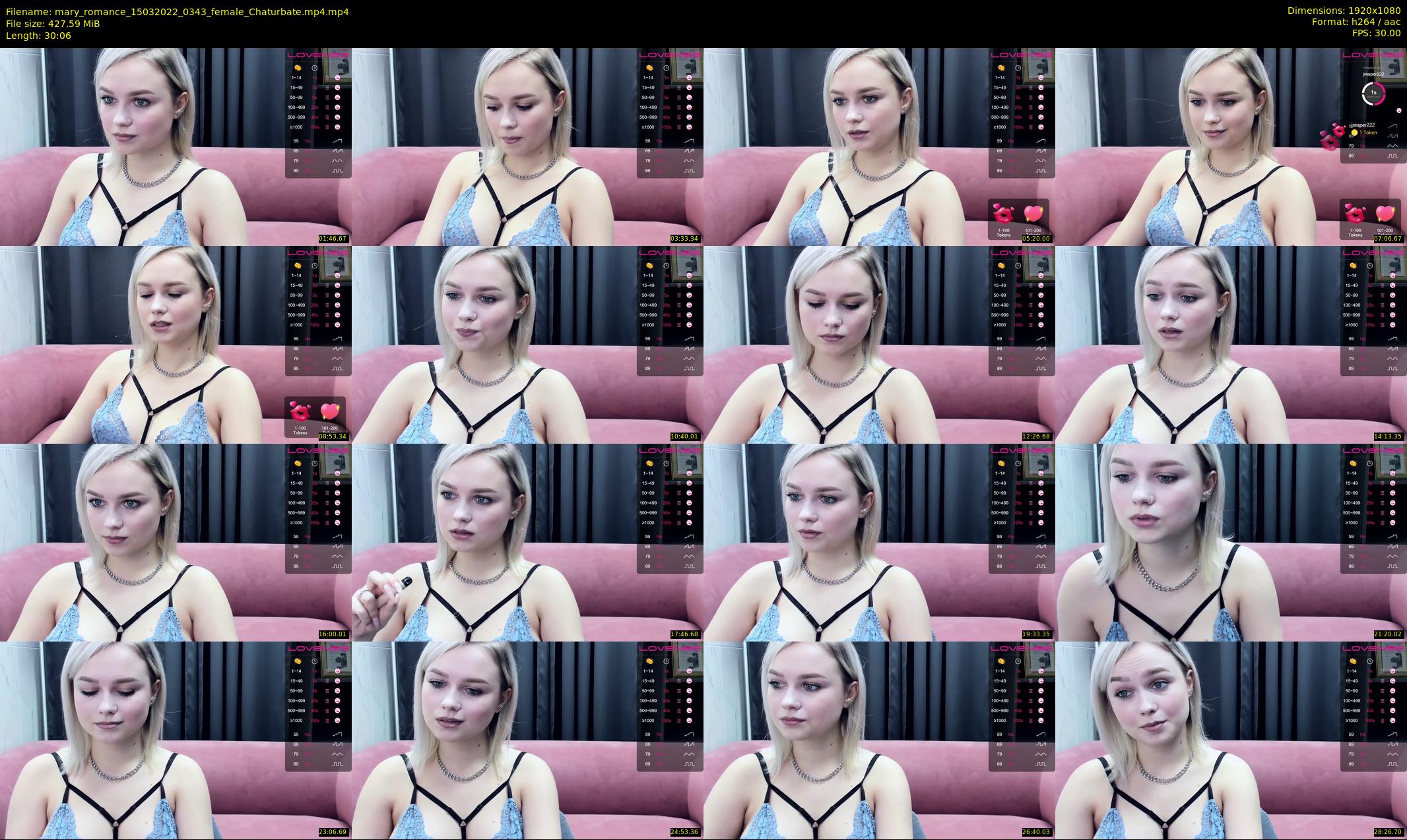 mary_romance — 31 minute Chaturbate female cam show recording, 1080p, Mar 15, 2022