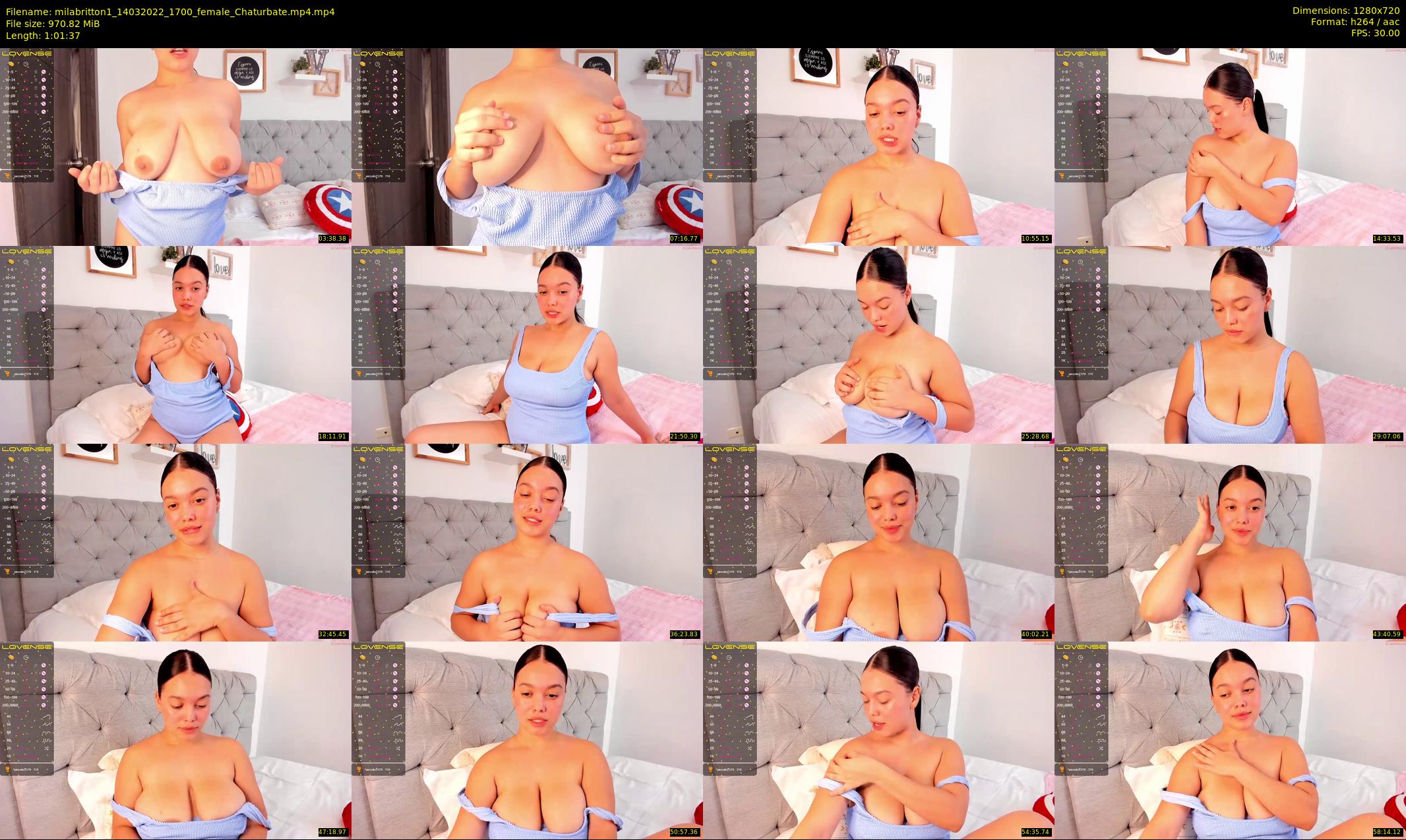 milabritton1 — 62 minute Chaturbate female cam show recording, 720p, Mar 14, 2022