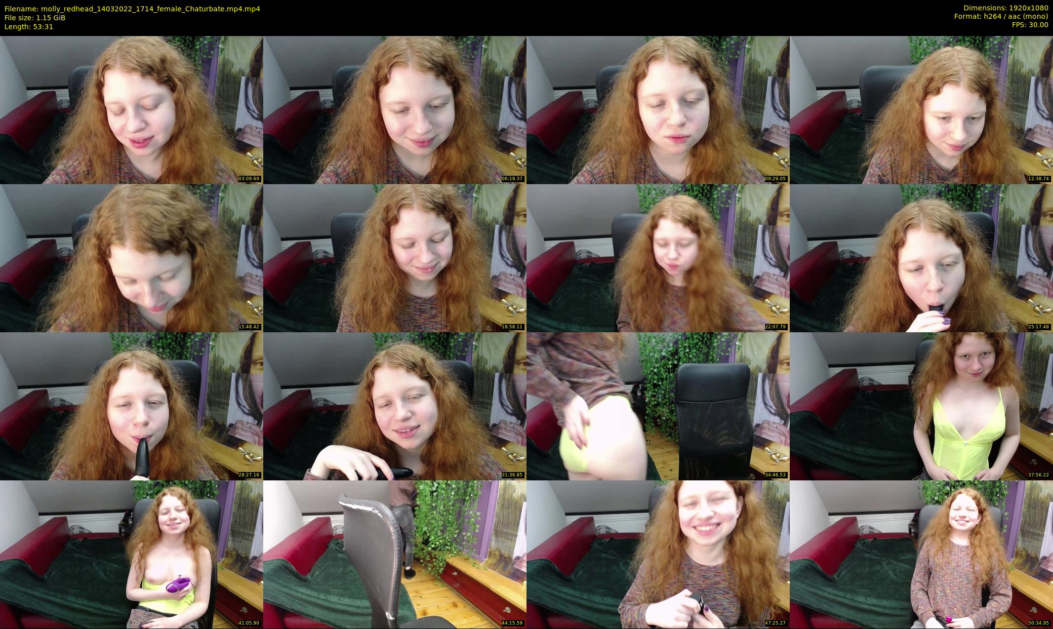 molly_redhead — 54 minute Chaturbate female cam show recording, 1080p, Mar 14, 2022