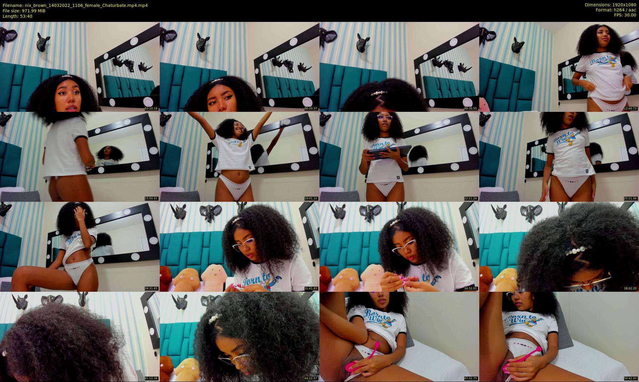nix_brown — 54 minute Chaturbate female cam show recording, 1080p, Mar 14, 2022
