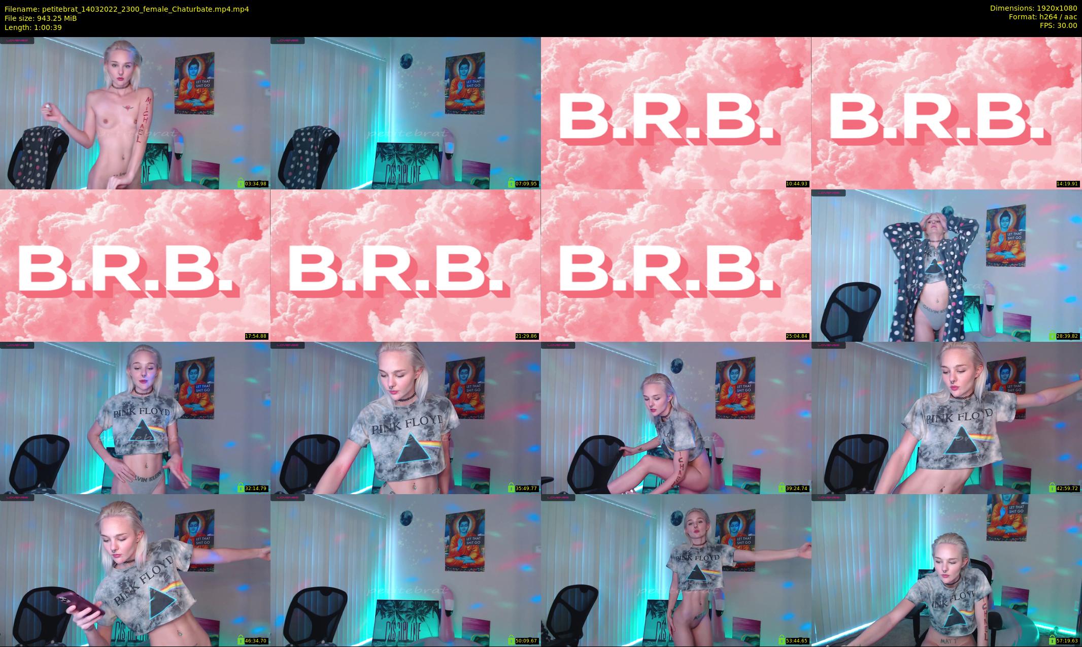 petitebrat — 61 minute Chaturbate female cam show recording, 1080p, Mar 14, 2022
