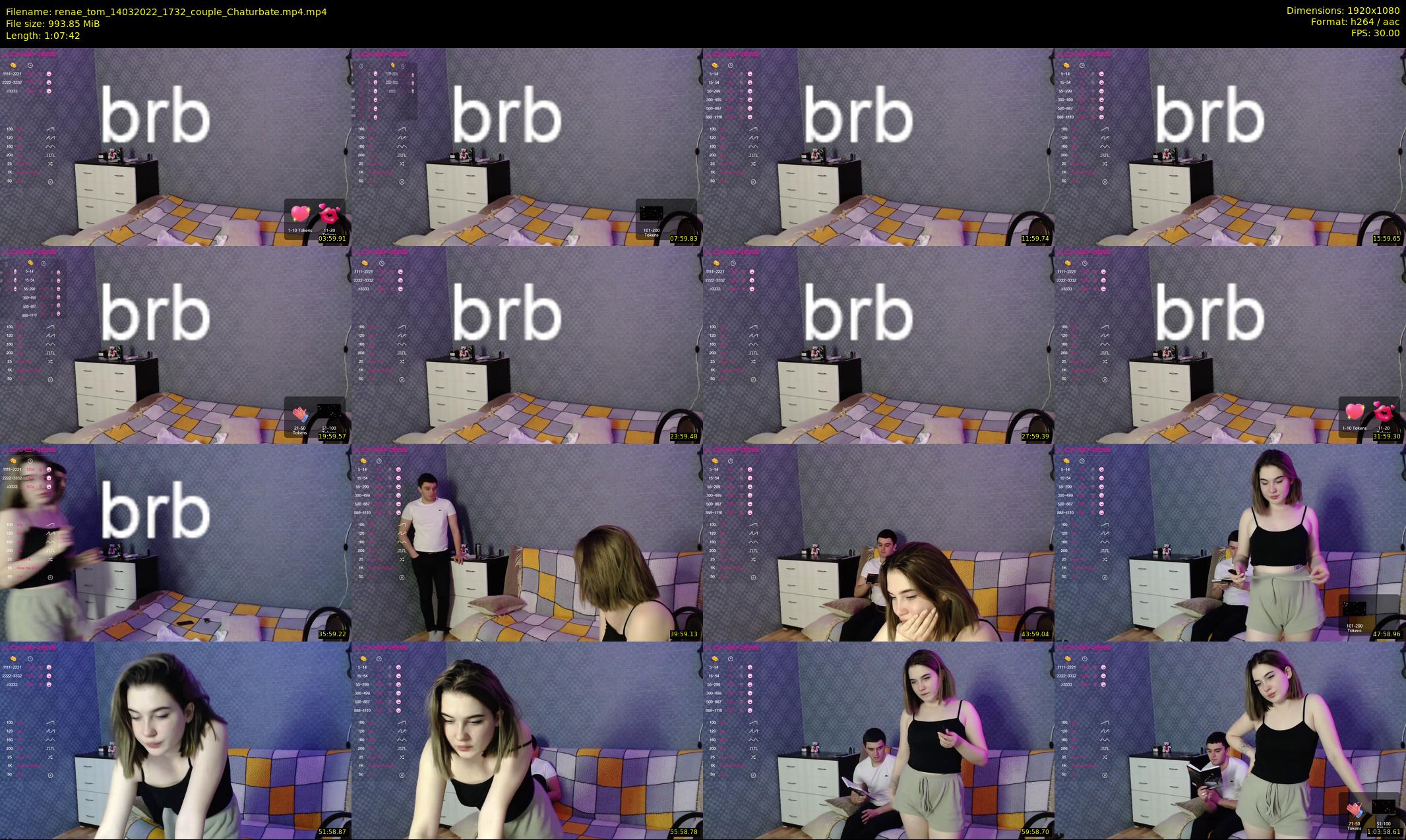 renae_tom — 68 minute Chaturbate couple cam show recording, 1080p, Mar 14, 2022
