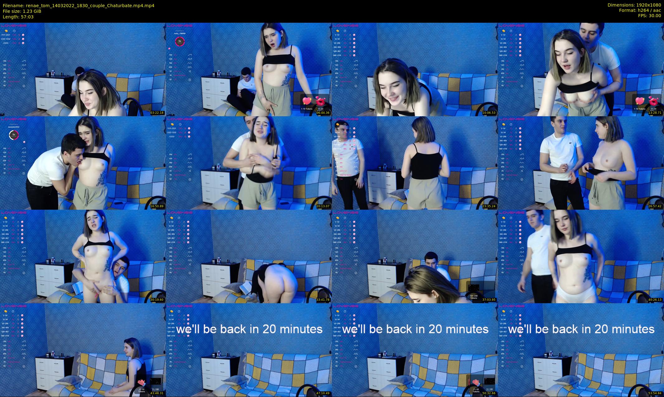 renae_tom — 58 minute Chaturbate couple cam show recording, 1080p, Mar 14, 2022