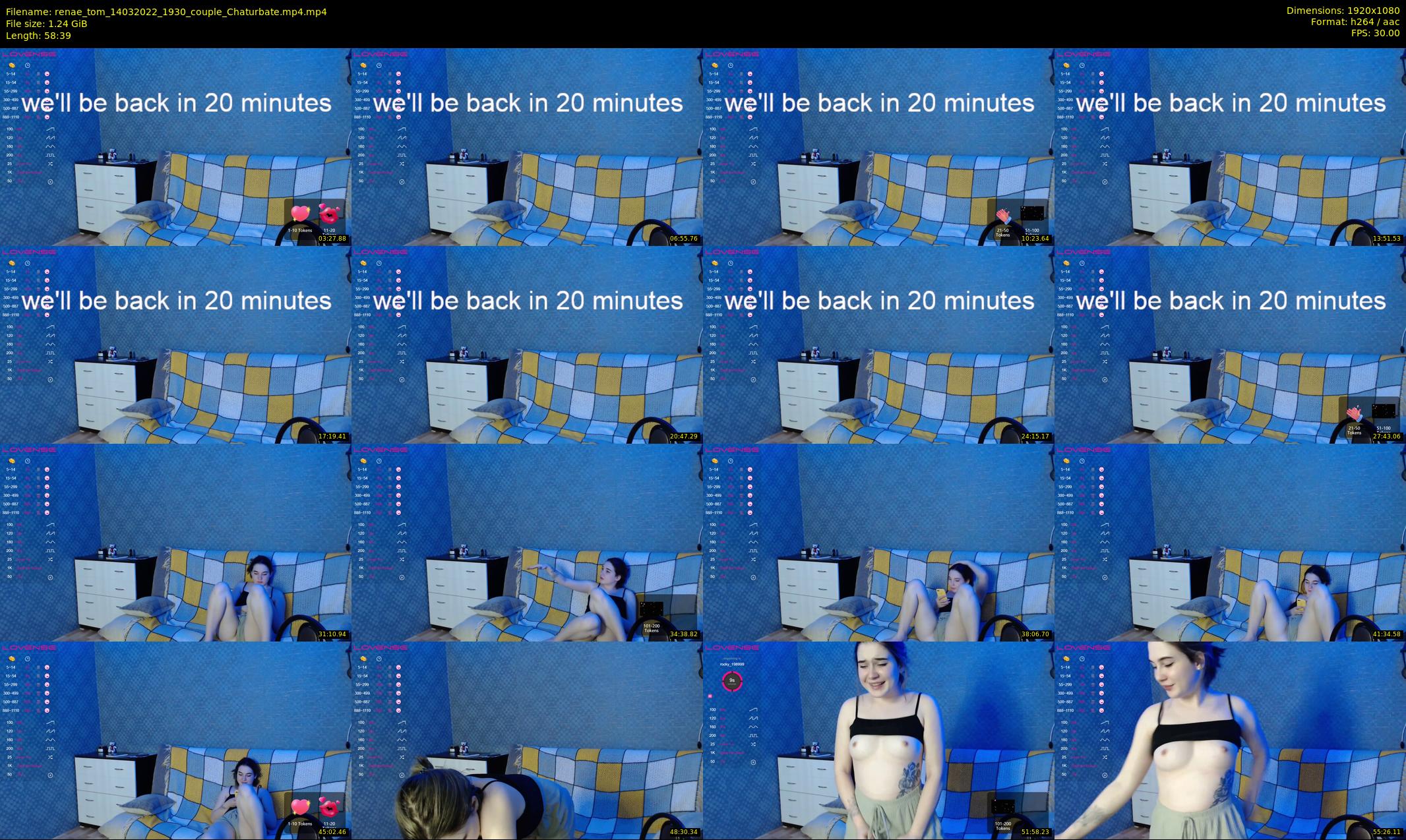 renae_tom — 59 minute Chaturbate couple cam show recording, 1080p, Mar 14, 2022