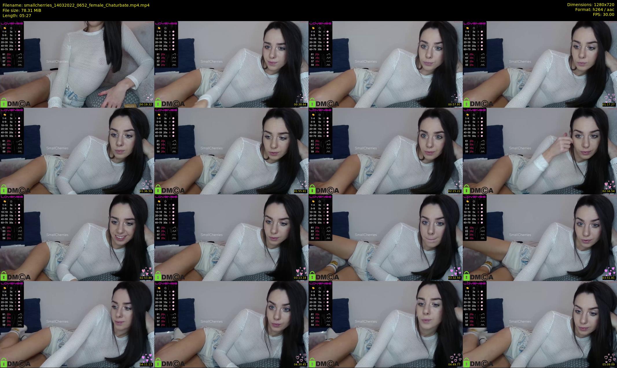 smallcherries — 6 minute Chaturbate female cam show recording, 720p, Mar 14, 2022