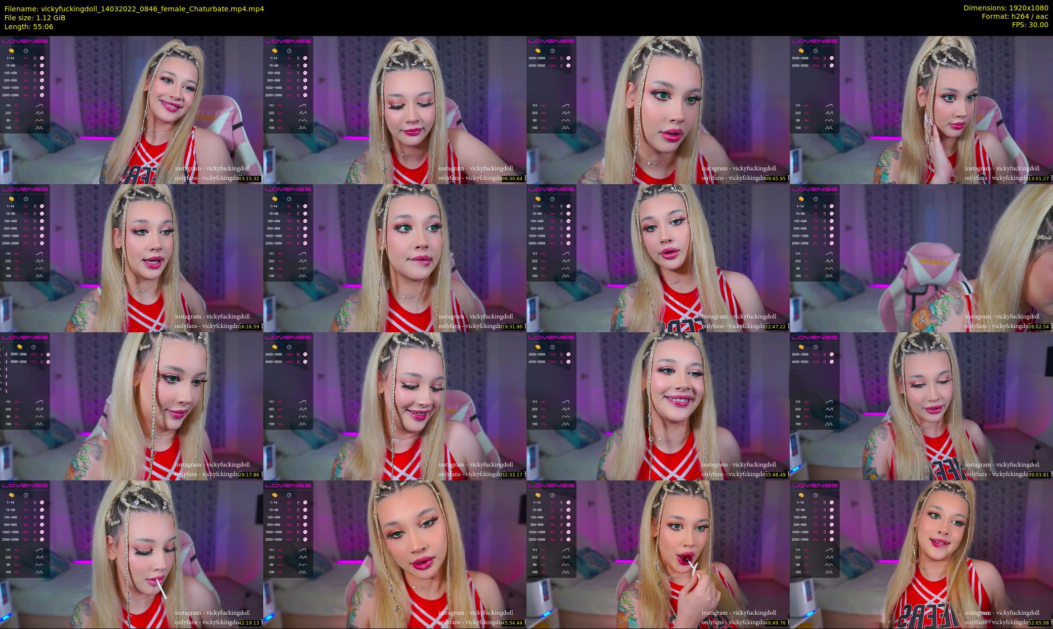 vickyfuckingdoll — 56 minute Chaturbate female cam show recording, 1080p, Mar 14, 2022