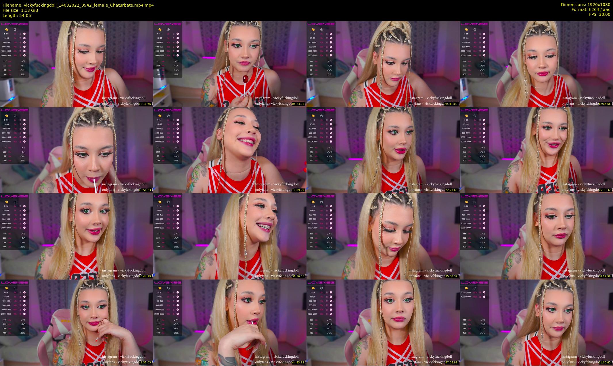 vickyfuckingdoll — 55 minute Chaturbate female cam show recording, 1080p, Mar 14, 2022