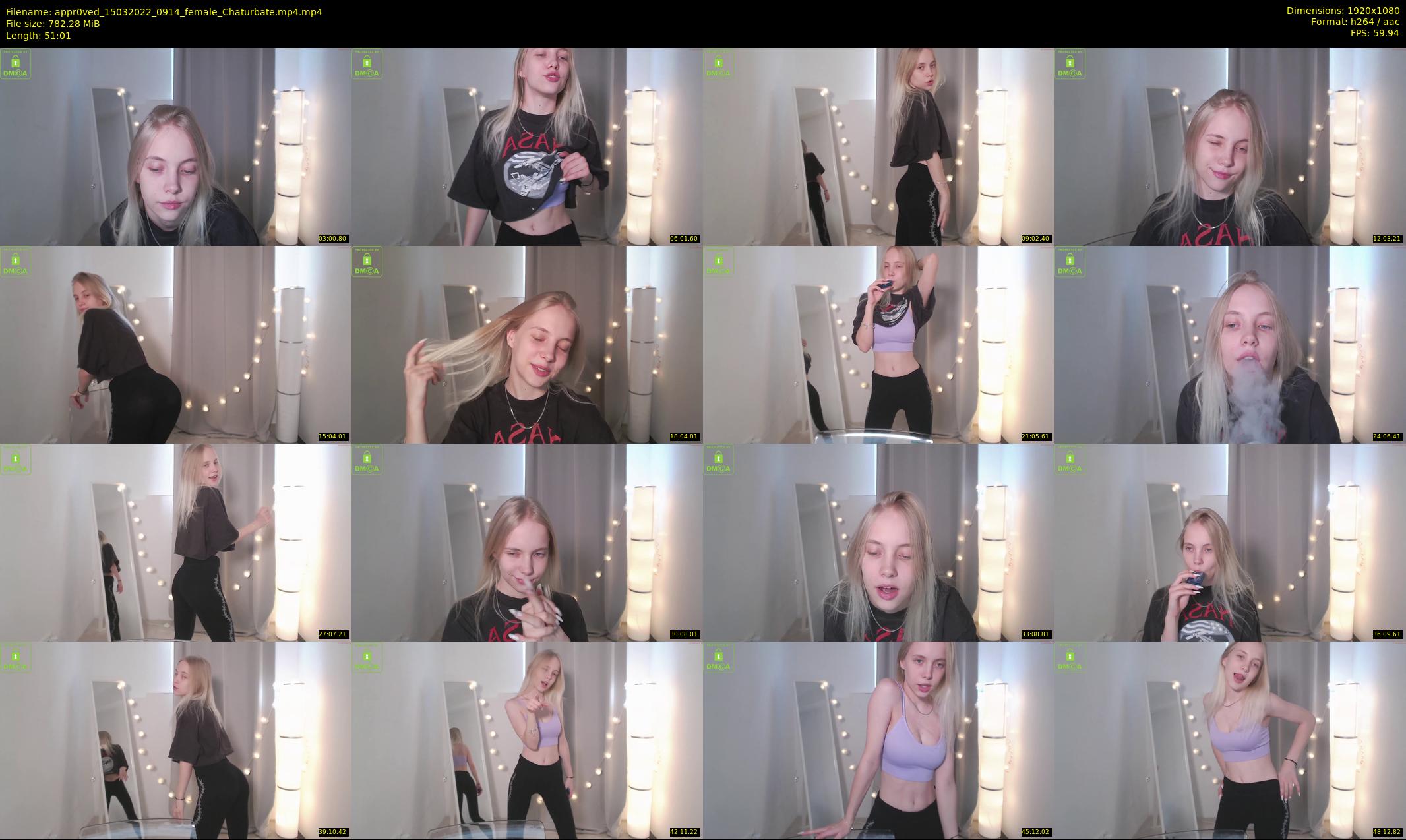 appr0ved — 52 minute Chaturbate female cam show recording, 1080p, Mar 15, 2022