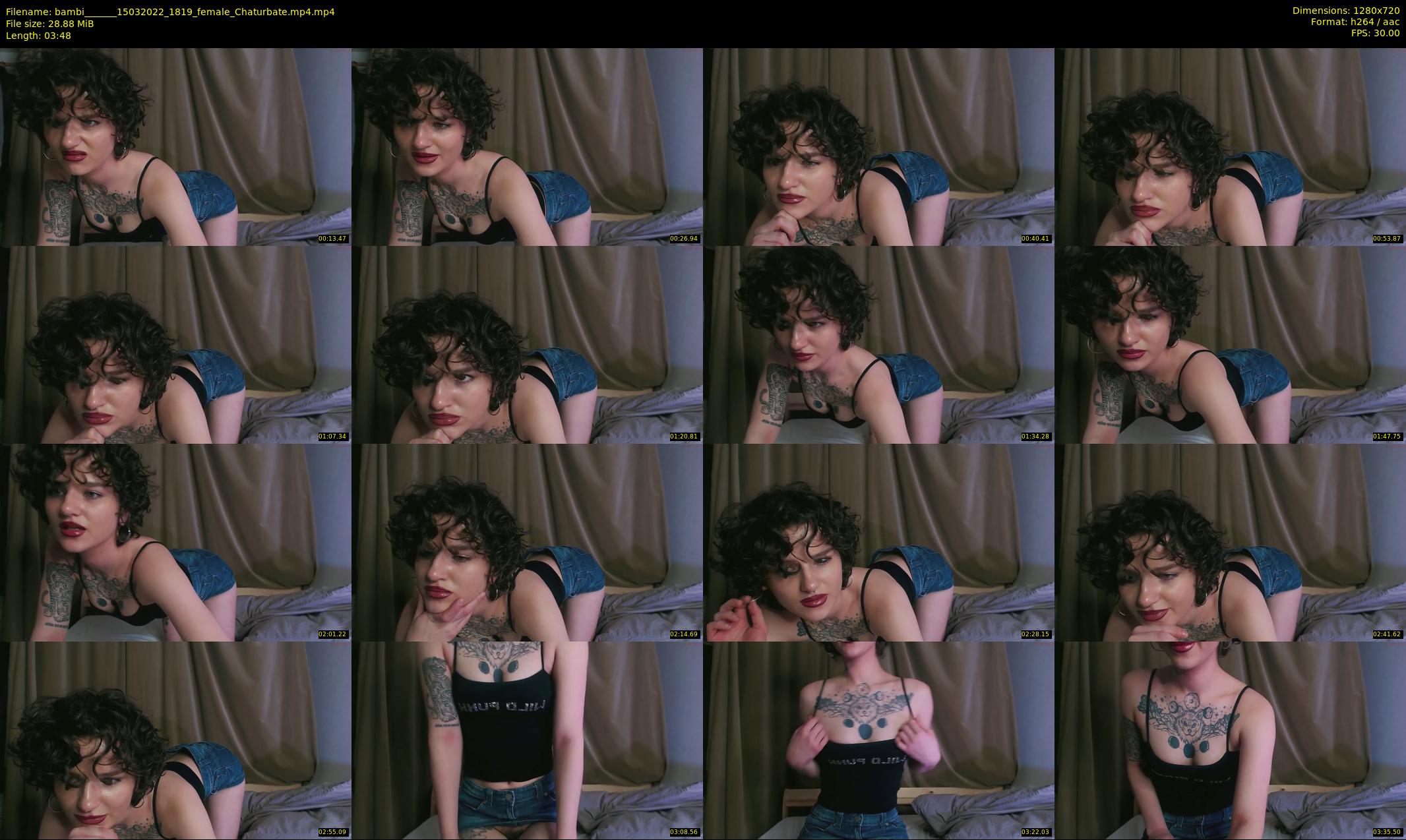 bambi______ — 4 minute Chaturbate female cam show recording, 720p, Mar 15, 2022