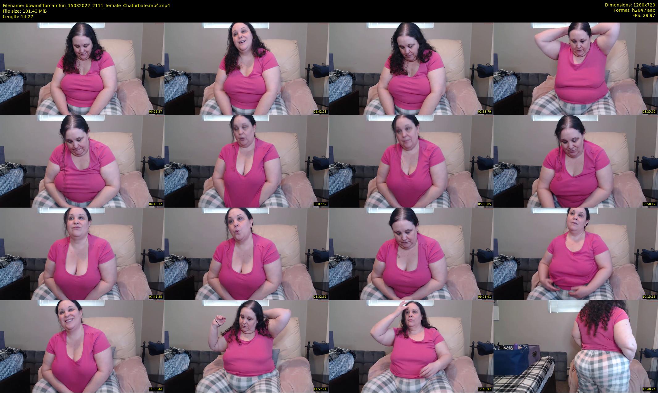 bbwmilfforcamfun — 15 minute Chaturbate female cam show recording, 720p, Mar 15, 2022