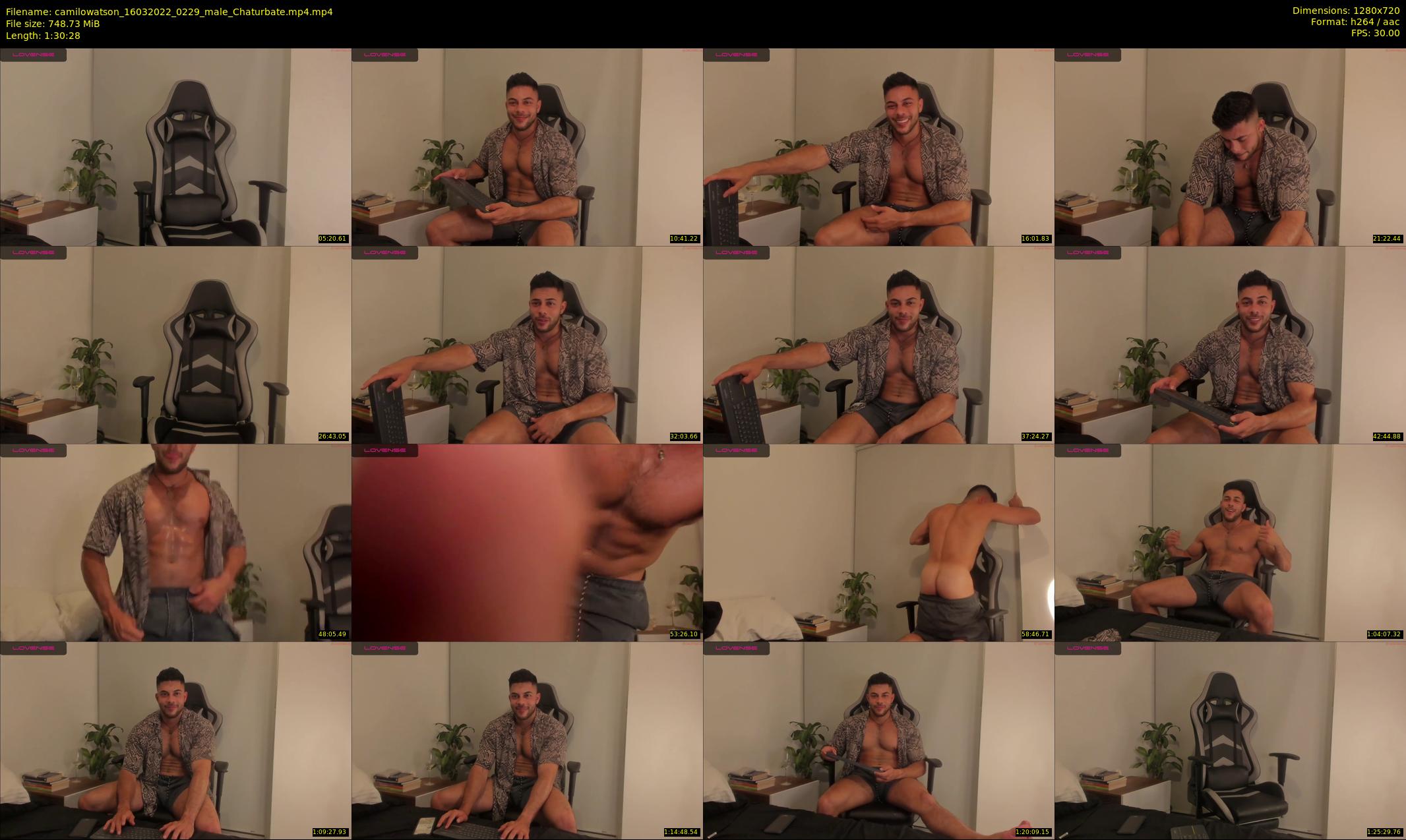 camilowatson — 91 minute Chaturbate male cam show recording, 720p, Mar 16, 2022