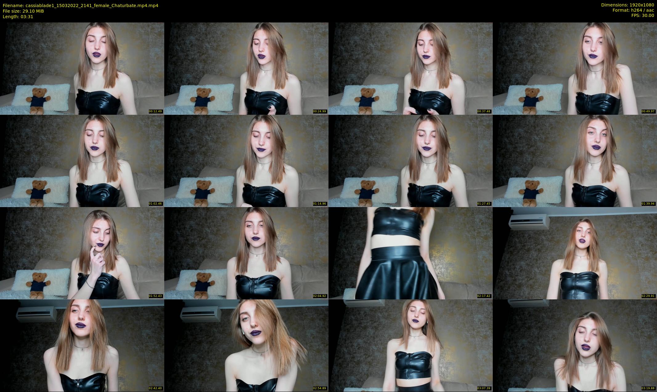cassiablade1 — 4 minute Chaturbate female cam show recording, 1080p, Mar 15, 2022