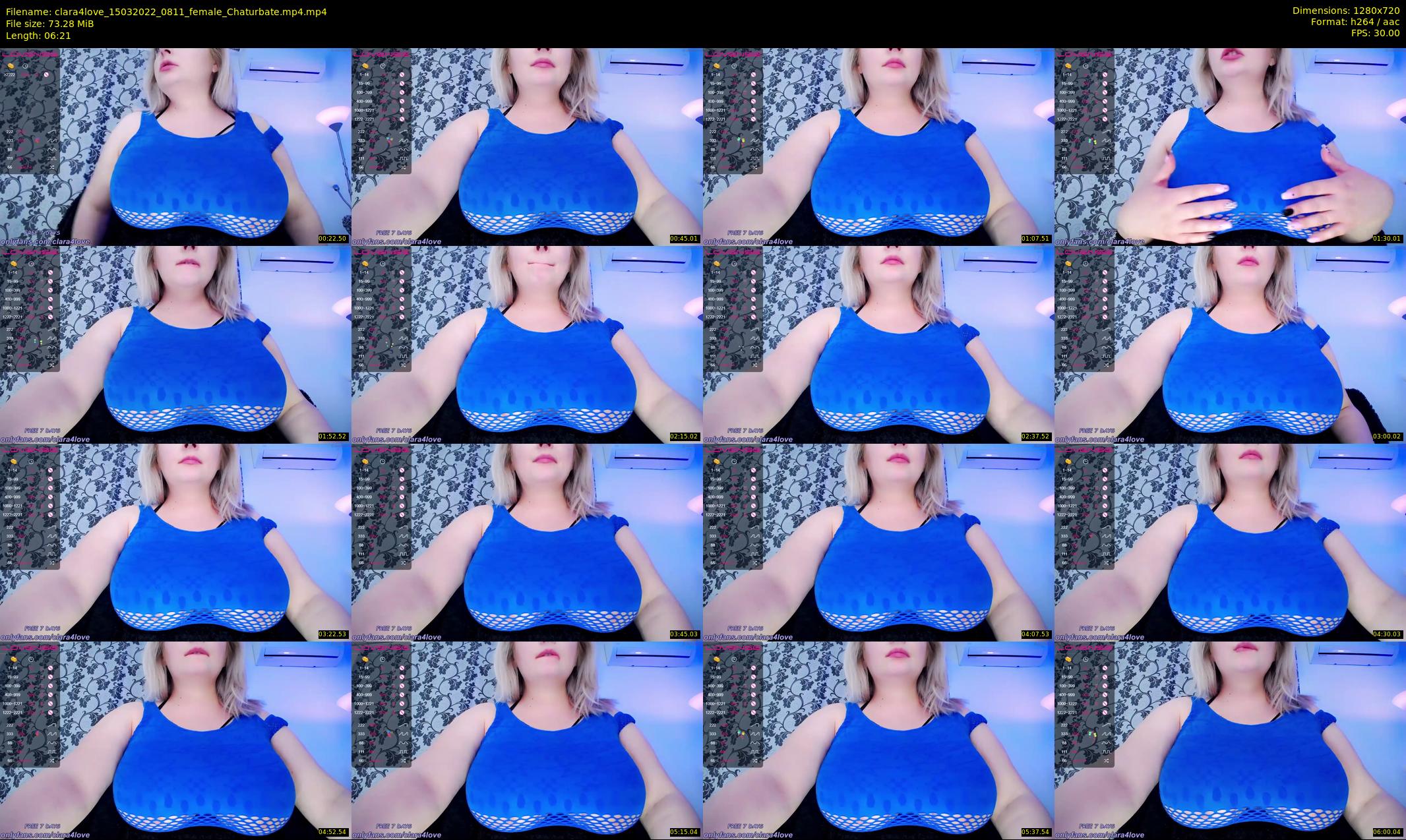 clara4love — 7 minute Chaturbate female cam show recording, 720p, Mar 15, 2022